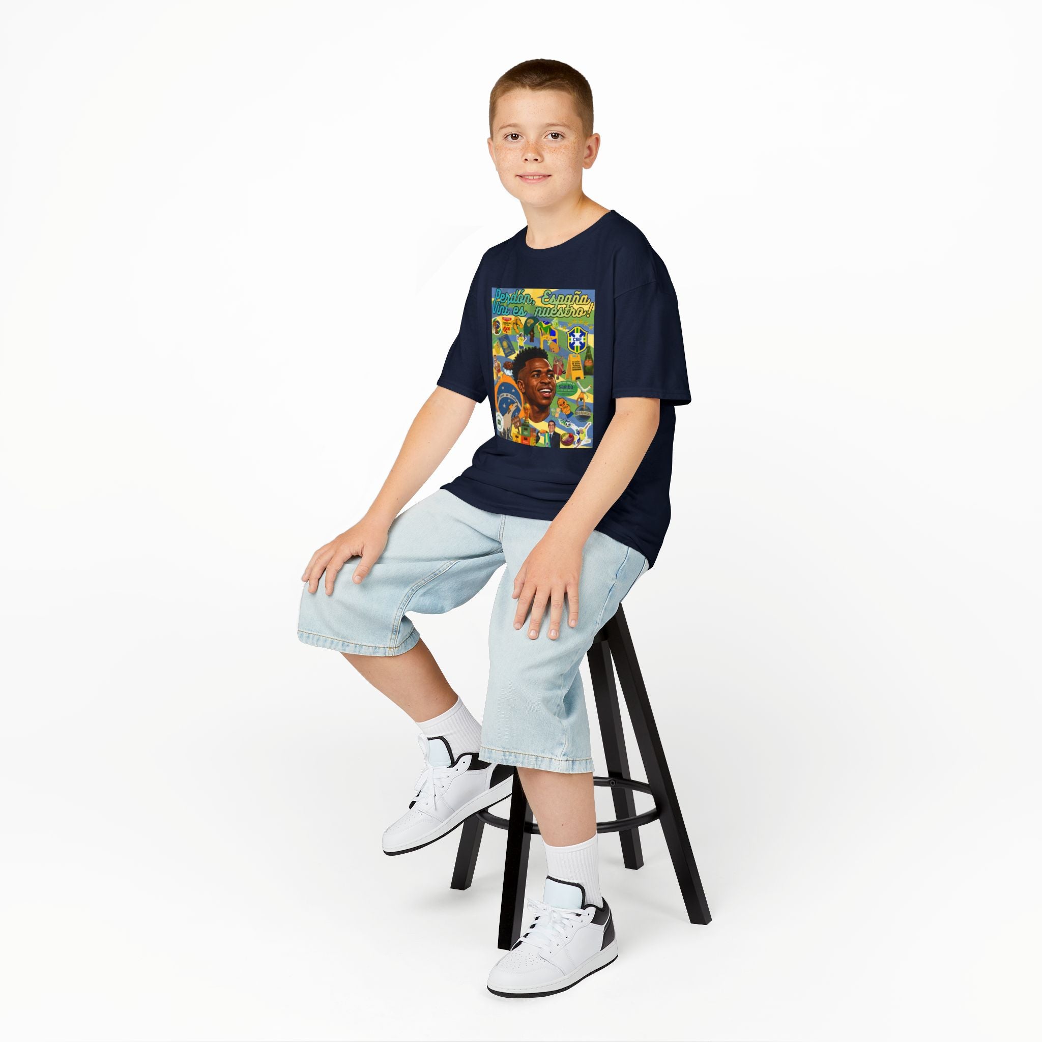 Unisex Kids 100% Algodão | Brasil x Espanha