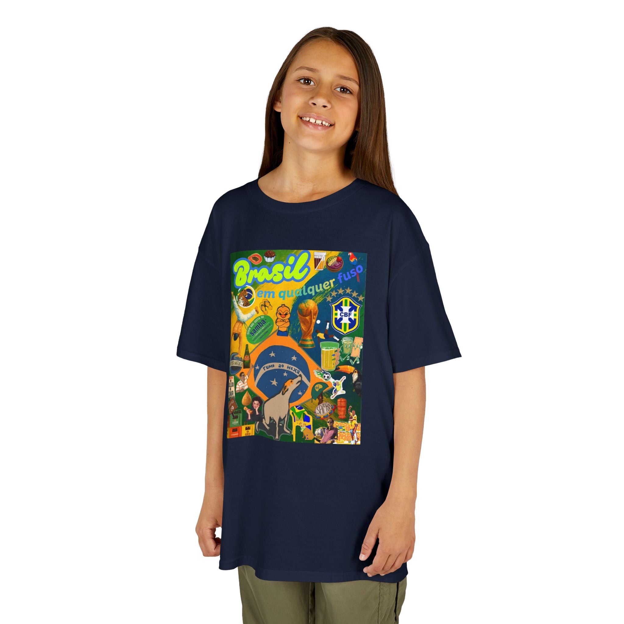 Unisex Kids 100% Algodão | Brasil em qualquer fuso!