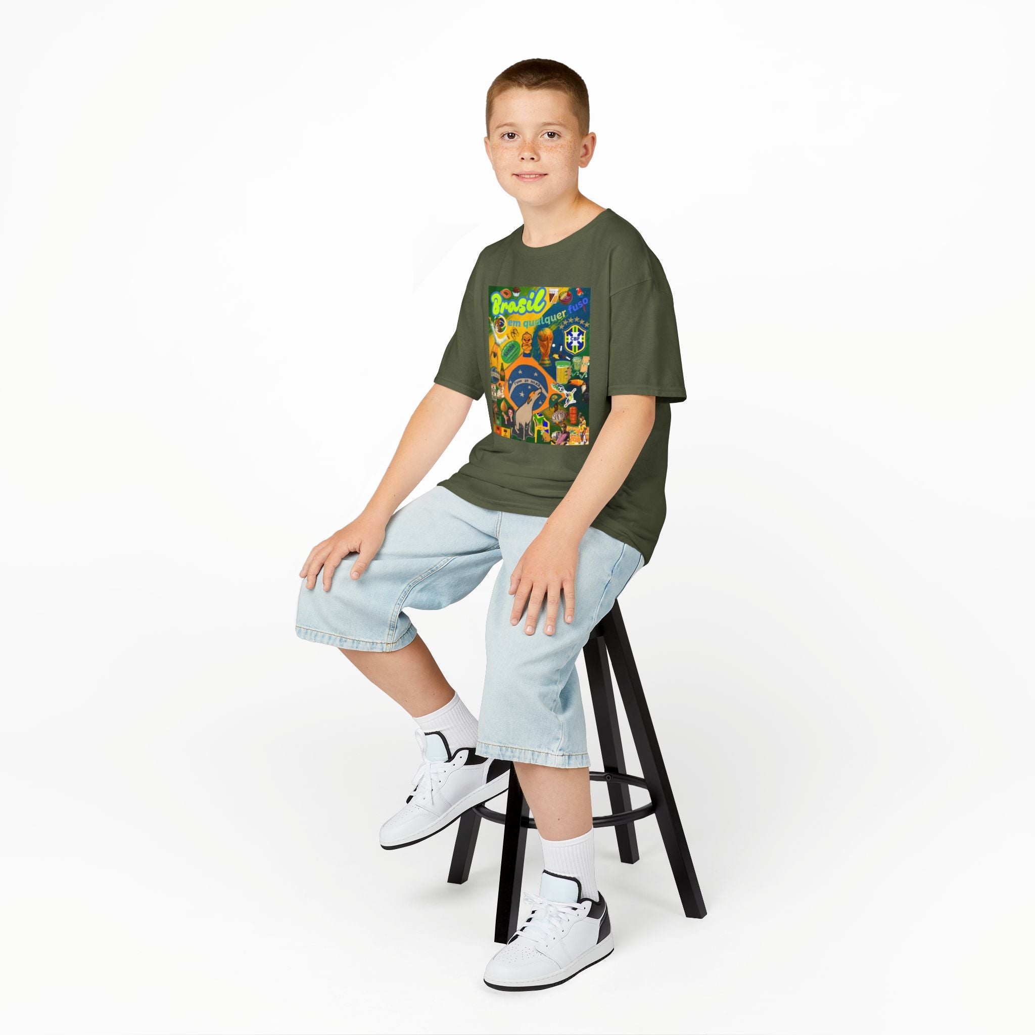 Unisex Kids 100% Algodão | Brasil em qualquer fuso!