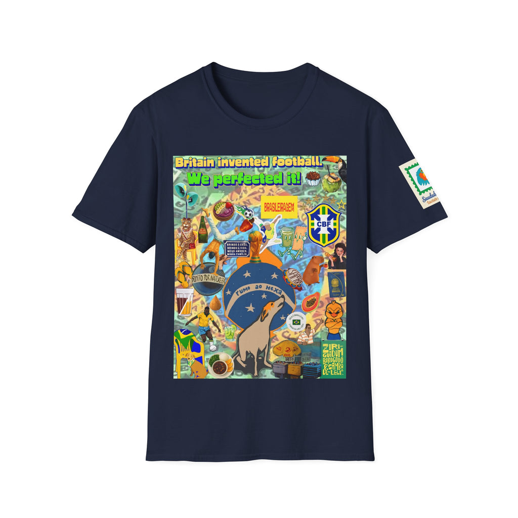 Unisex Graphic T-Shirt | Brasil x Britain - O jogo nasceu lá, mas o Brasil o elevou a outro patamar!