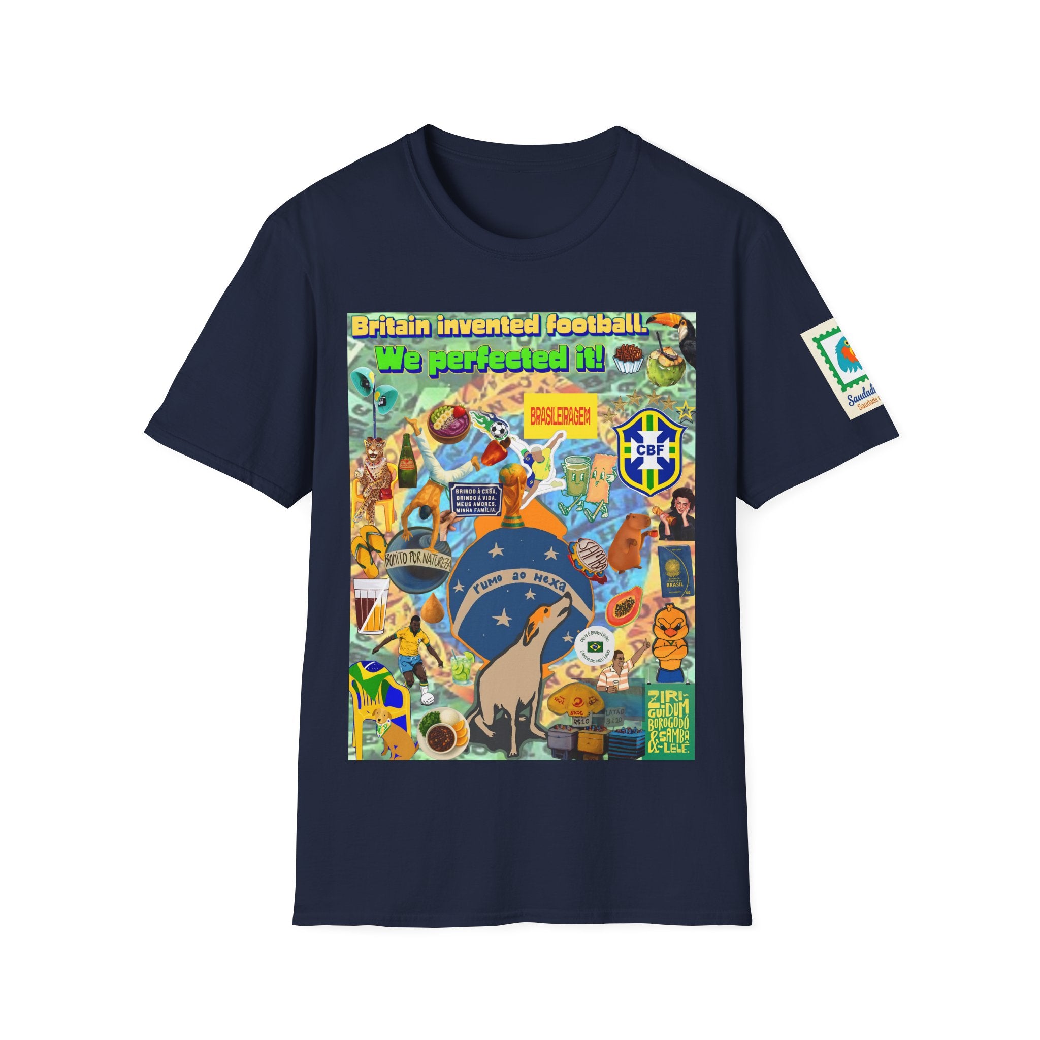 Unisex Graphic T-Shirt | Brasil x Britain - O jogo nasceu lá, mas o Brasil o elevou a outro patamar!