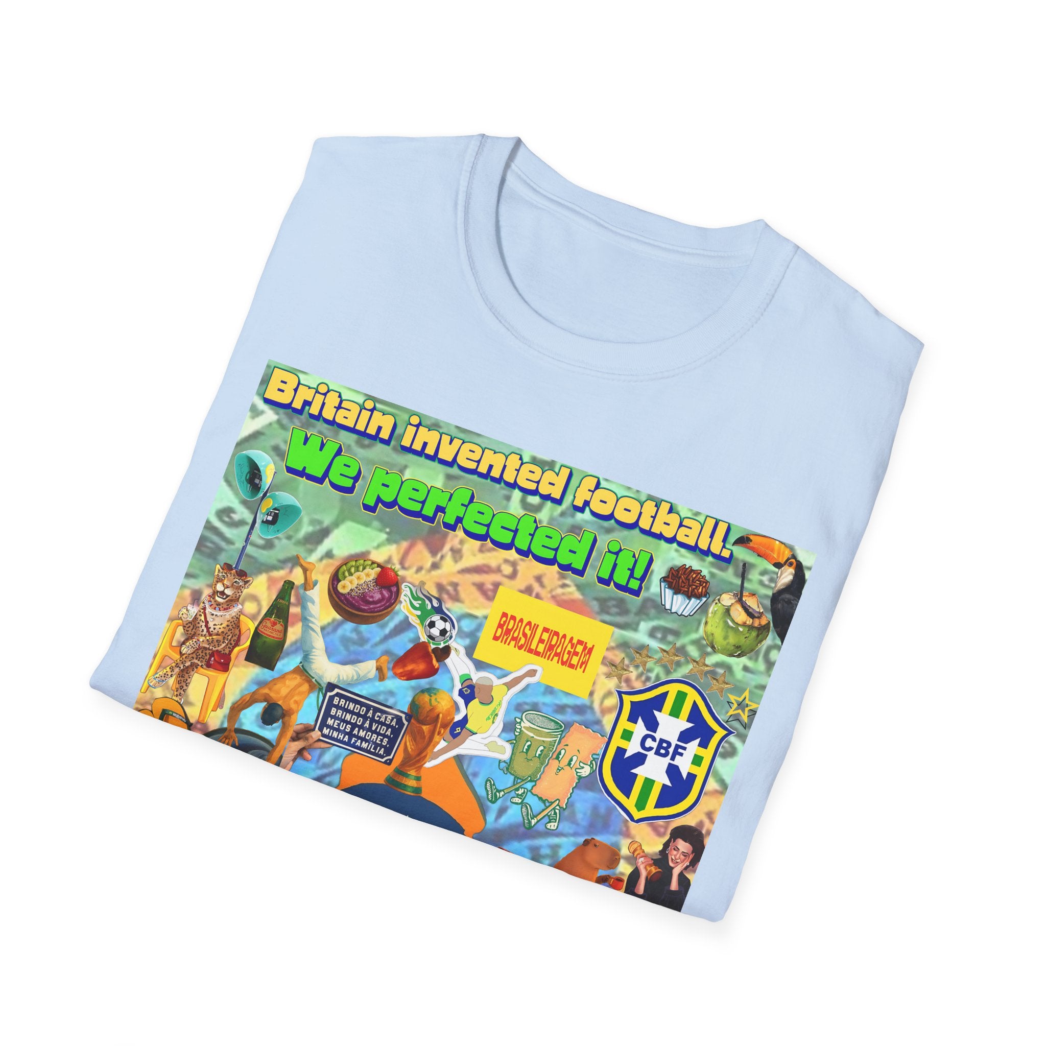 Unisex Graphic T-Shirt | Brasil x Britain - O jogo nasceu lá, mas o Brasil o elevou a outro patamar!