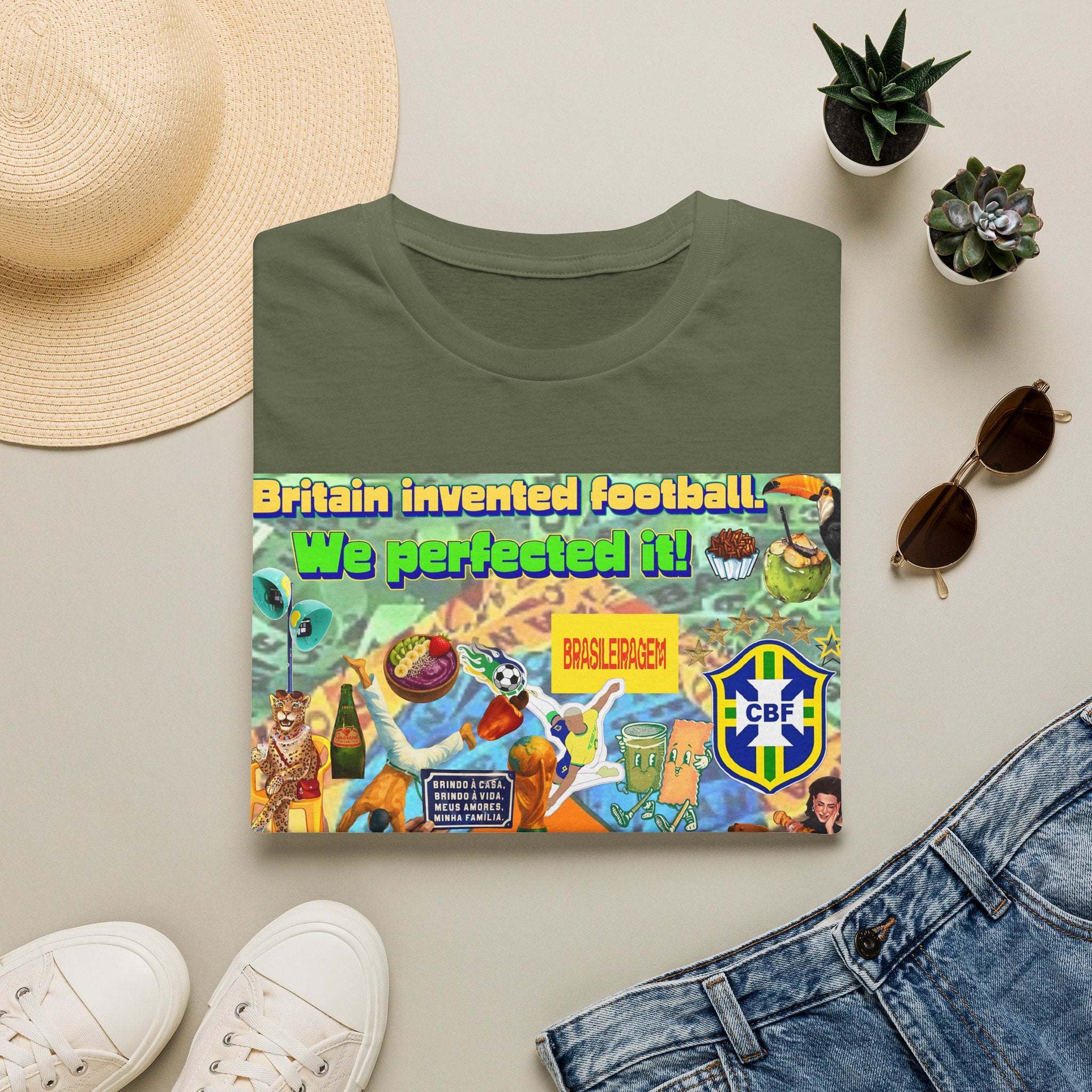 Unisex Graphic T-Shirt | Brasil x Britain - O jogo nasceu lá, mas o Brasil o elevou a outro patamar!