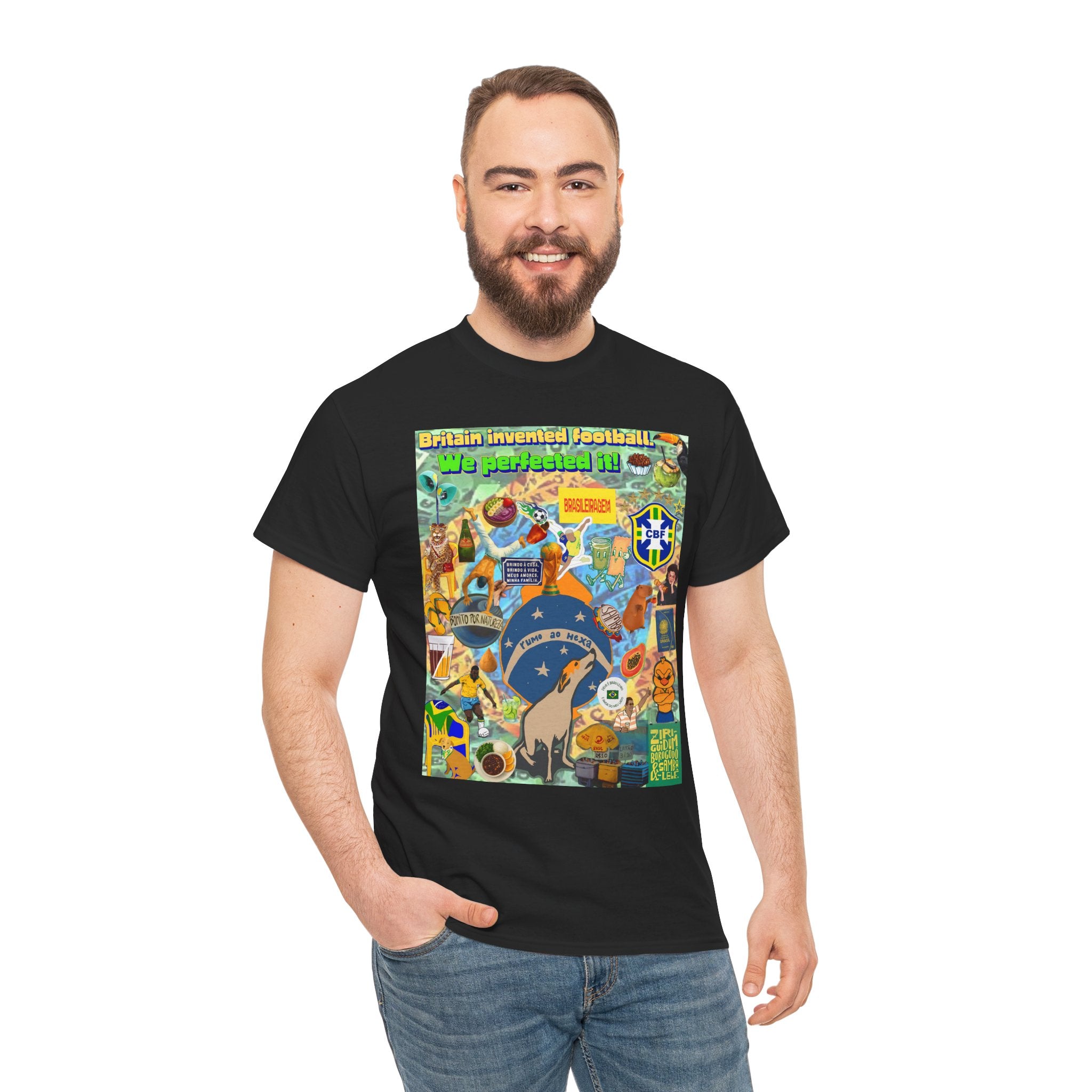 Unisex 100% Algodão OEKO-TEX®  | Brasil x Britain - O jogo nasceu lá, mas o Brasil o elevou a outro patamar!