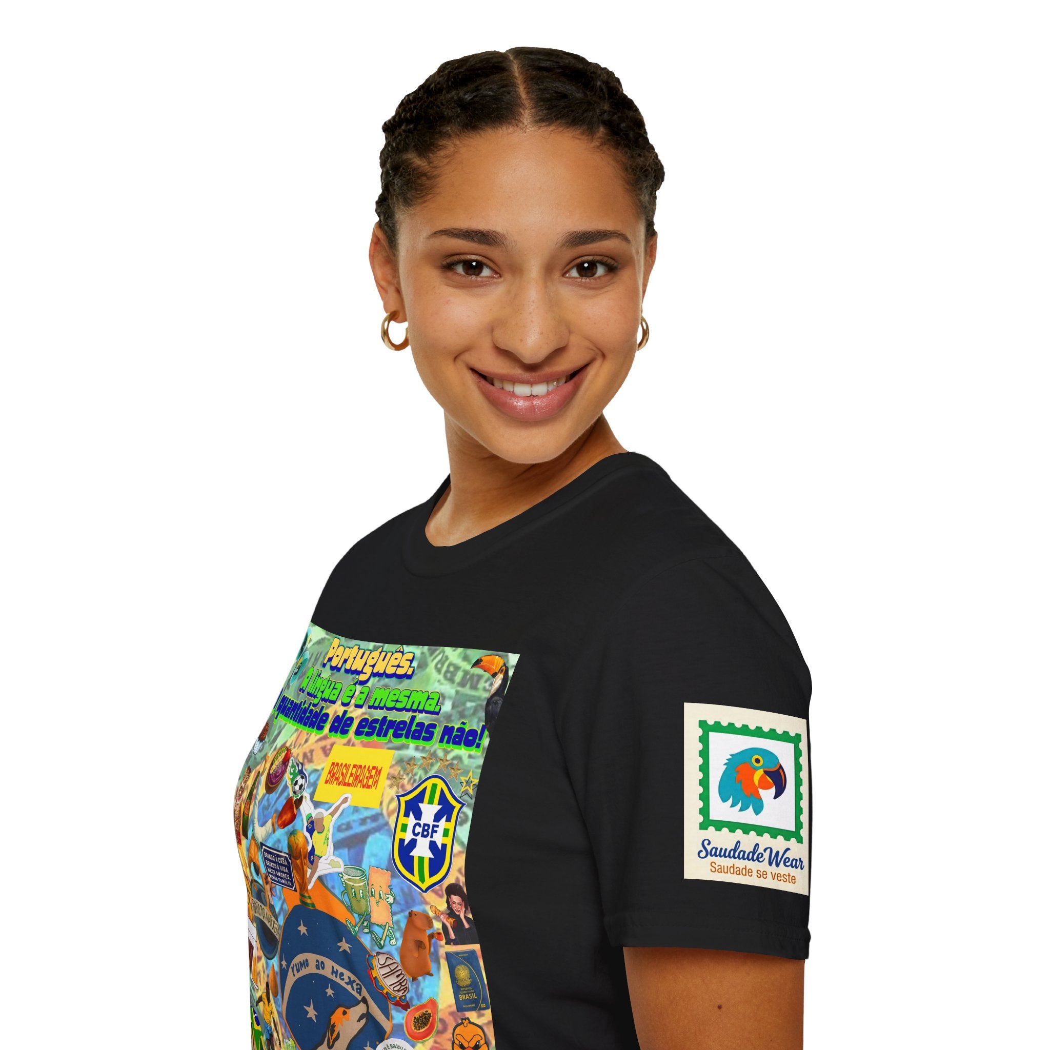 Unisex Graphic T-Shirt | Brasil x Portugal- Quantidade de estrelas!