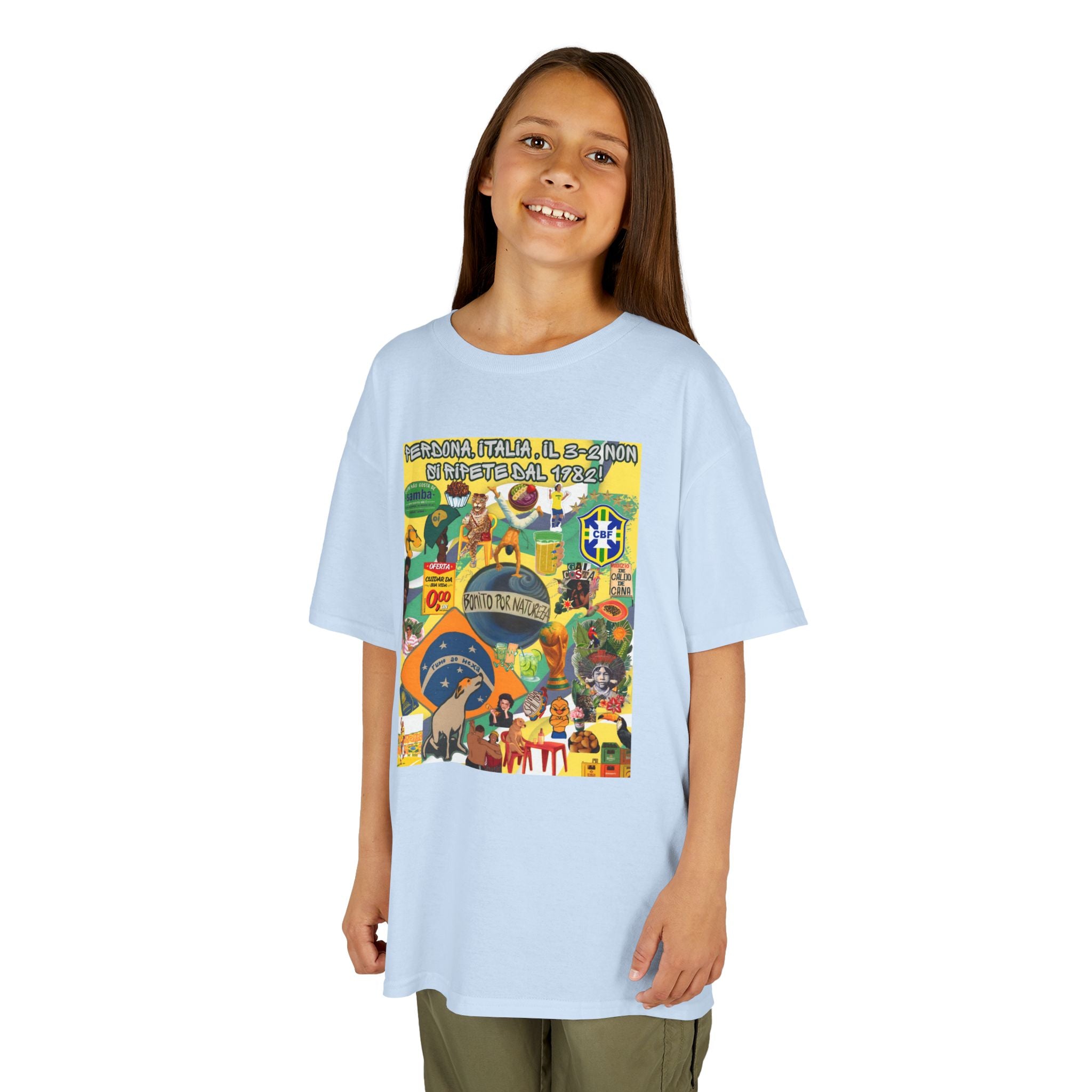 Unisex Kids 100% Algodão | Brasil x Itália