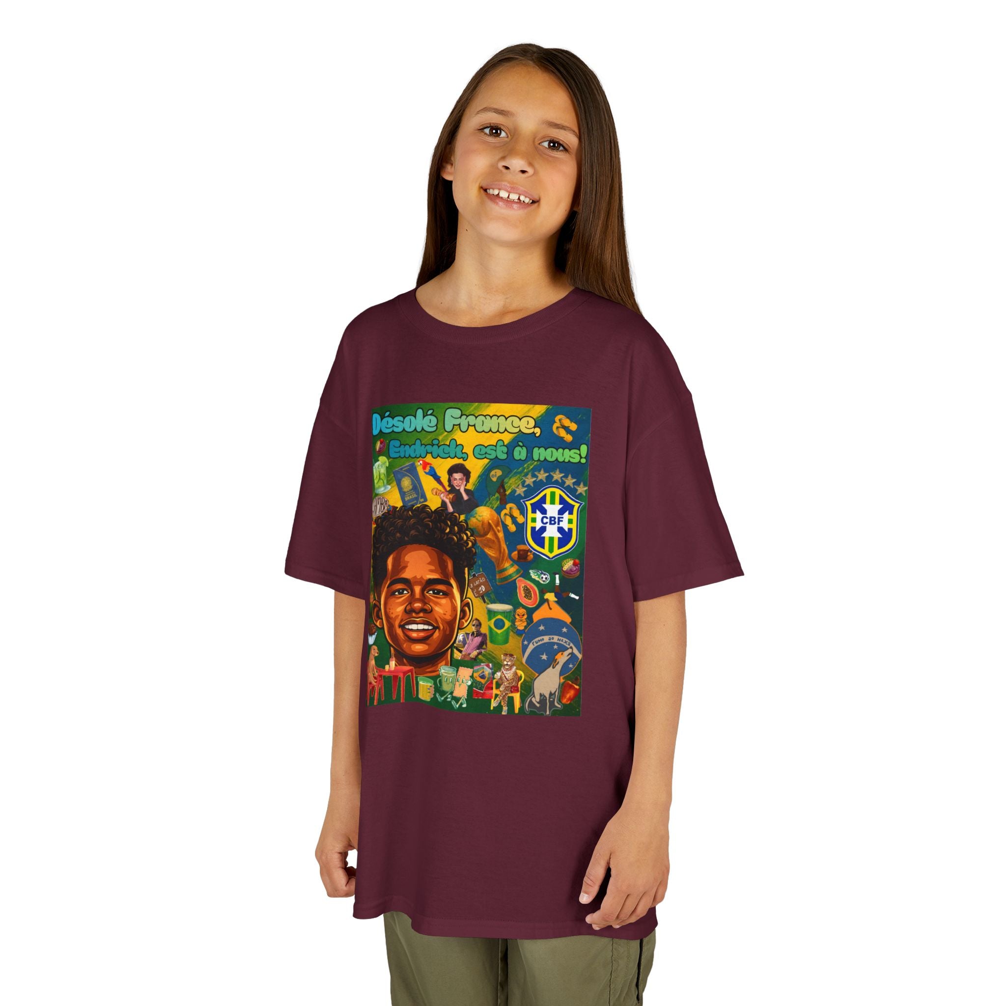 Unisex Kids 100% Algodão | Brasil x França