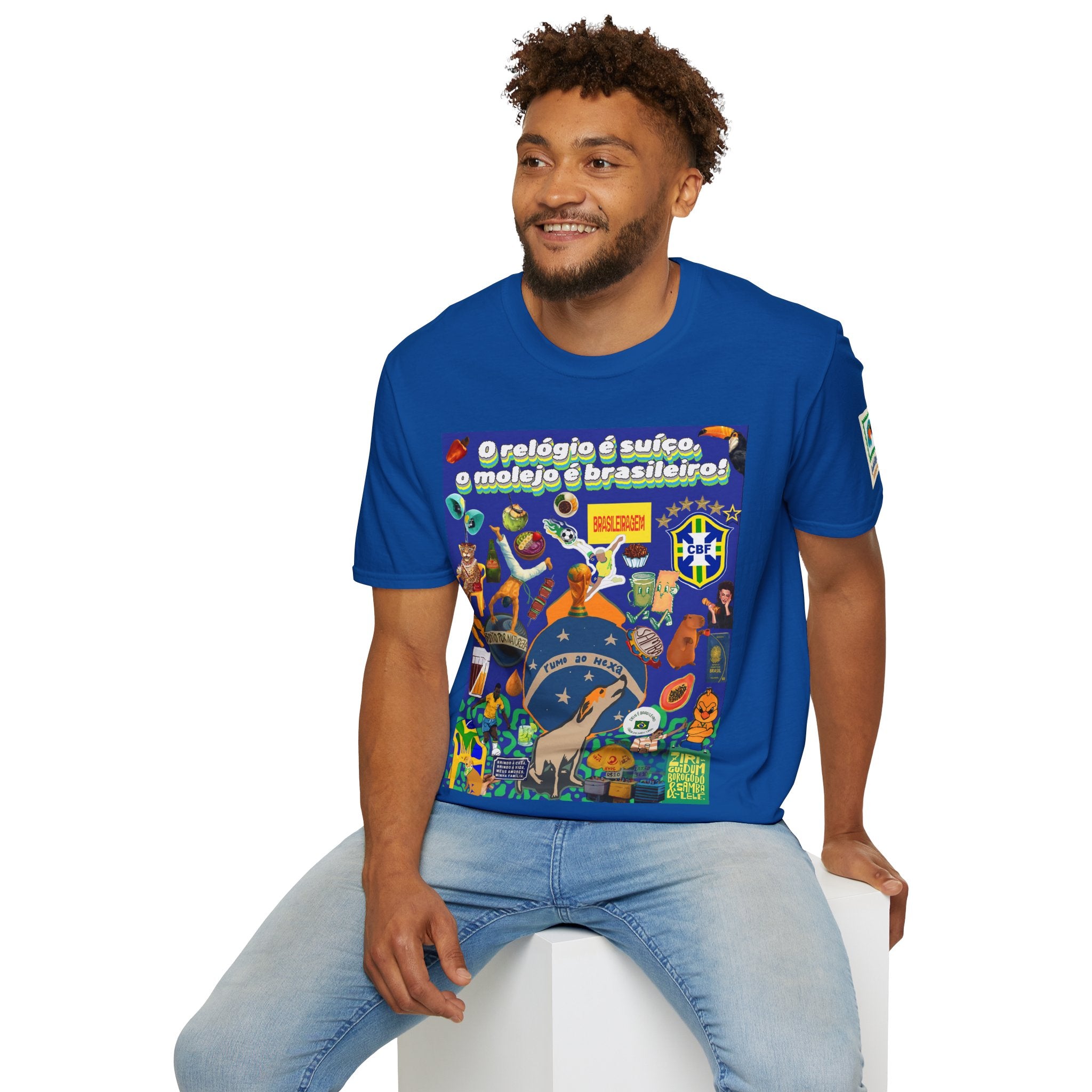 Unisex Graphic T-Shirt | Brasil x Suíça- O relógio é deles, o molejo é nosso!