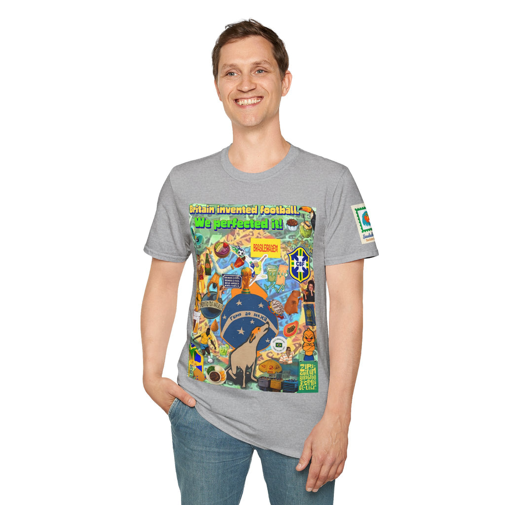 Unisex Graphic T-Shirt | Brasil x Britain - O jogo nasceu lá, mas o Brasil o elevou a outro patamar!