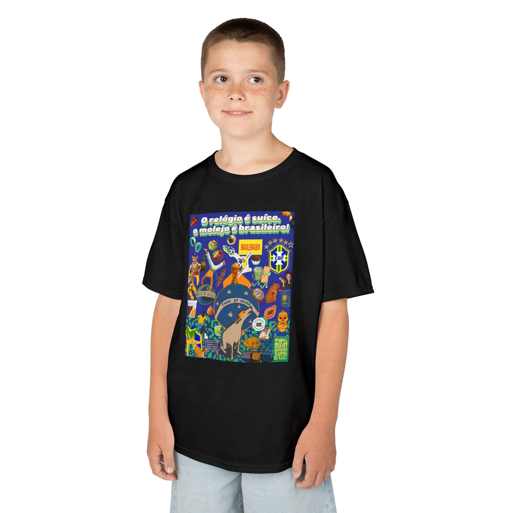 Unisex Kids 100% Algodão | Brasil x Suíça - O relógio é deles, o molejo é nosso!