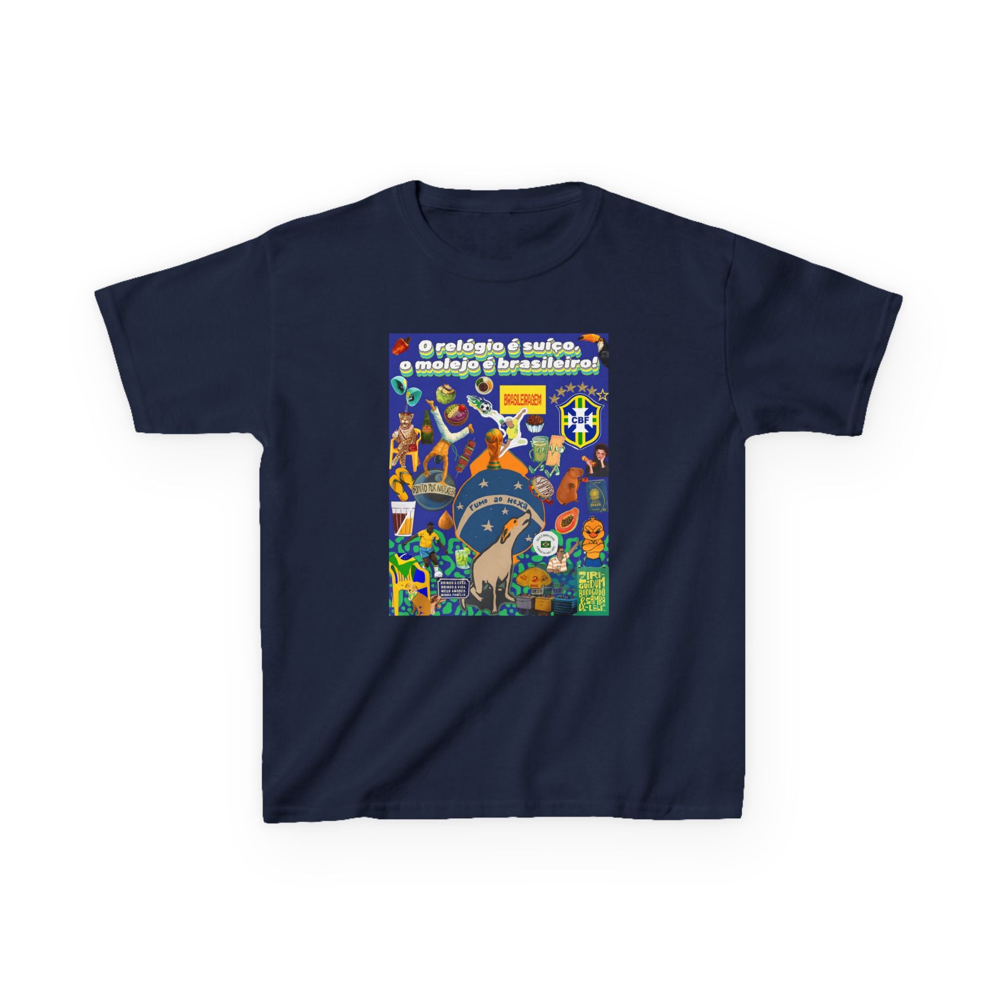 Unisex Kids 100% Algodão | Brasil x Suíça - O relógio é deles, o molejo é nosso!