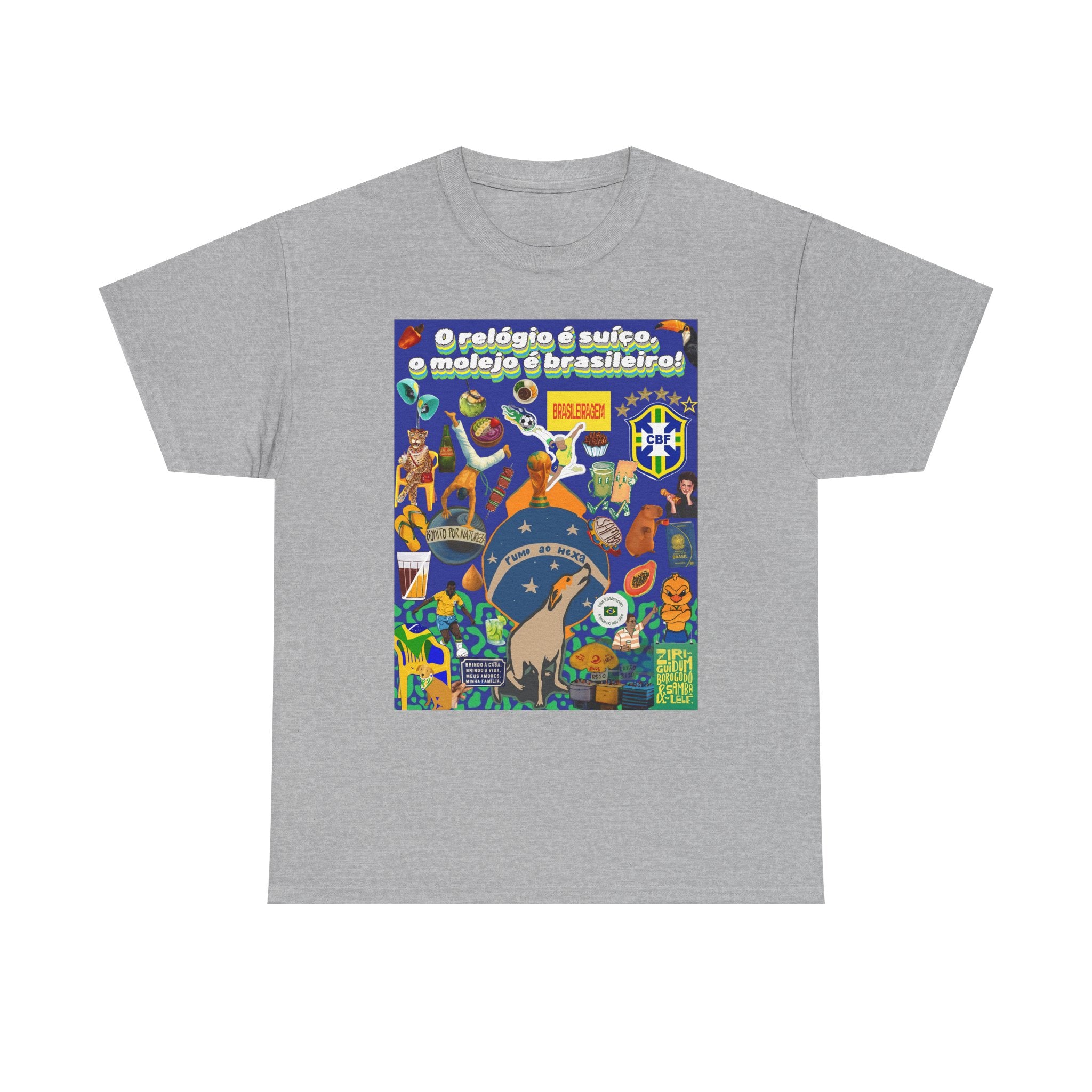 Unisex 100% Algodão OEKO-TEX®  | Brasil x Suíça - O relógio é suíço, mas o molejo é nosso!