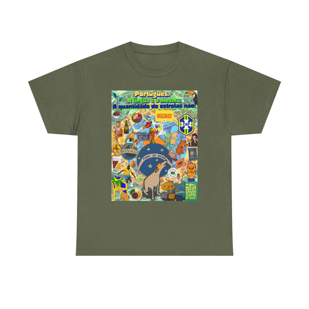 Unisex 100% Algodão OEKO-TEX®  | Brasil x Portugal - Quantidade de estrelas.