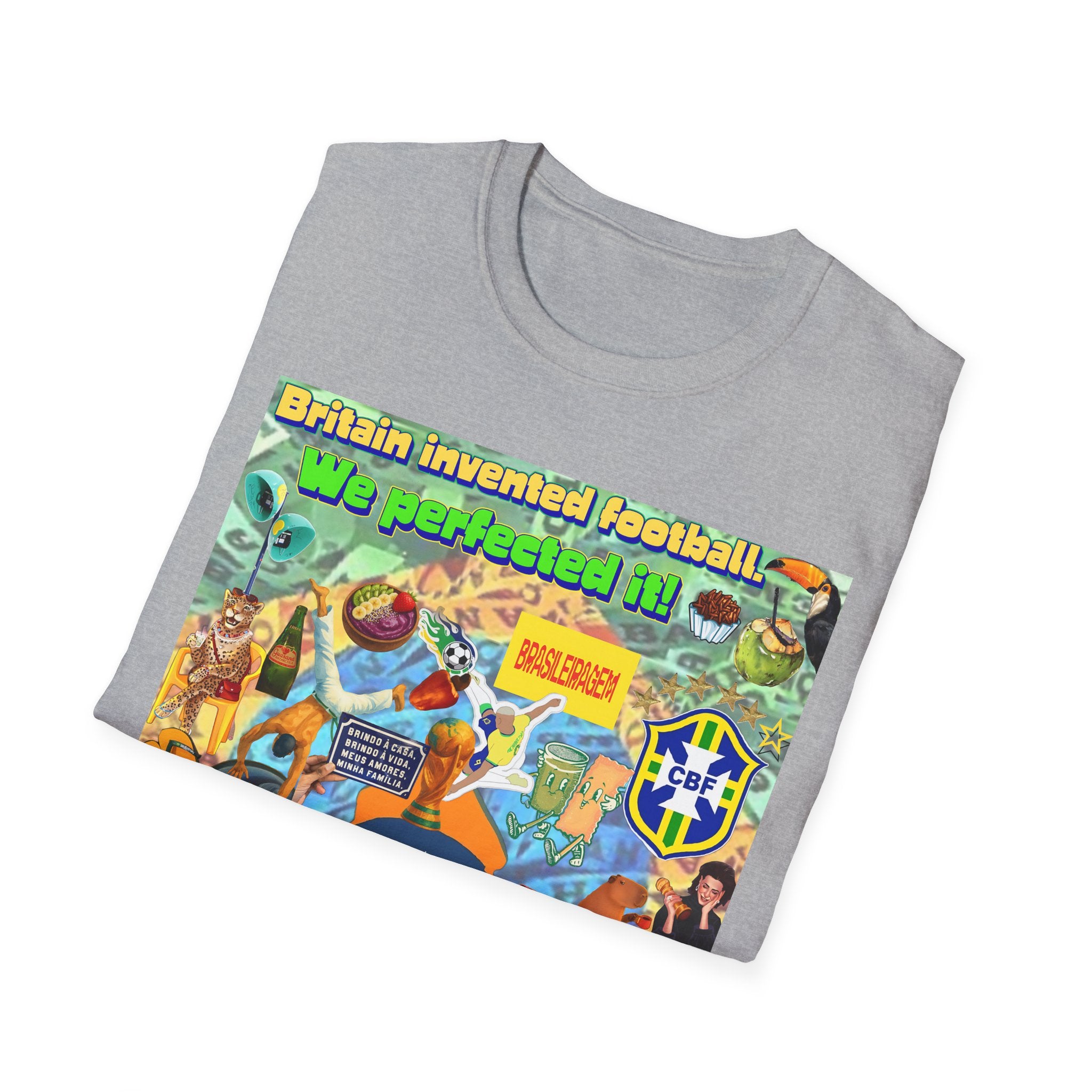 Unisex Graphic T-Shirt | Brasil x Britain - O jogo nasceu lá, mas o Brasil o elevou a outro patamar!