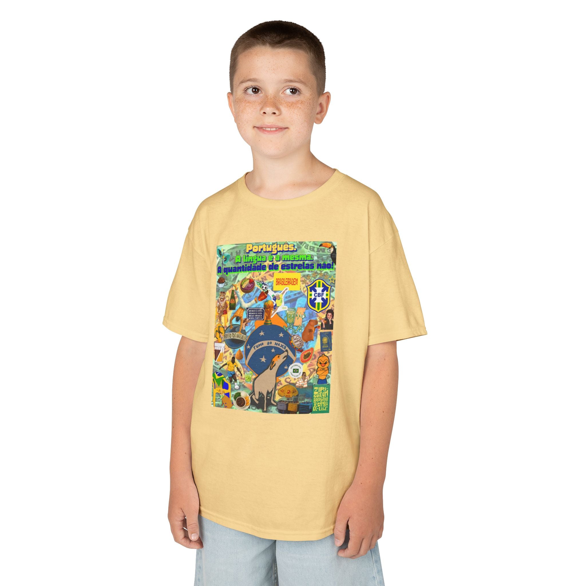 Unisex Kids 100% Algodão | Brasil x Portugal