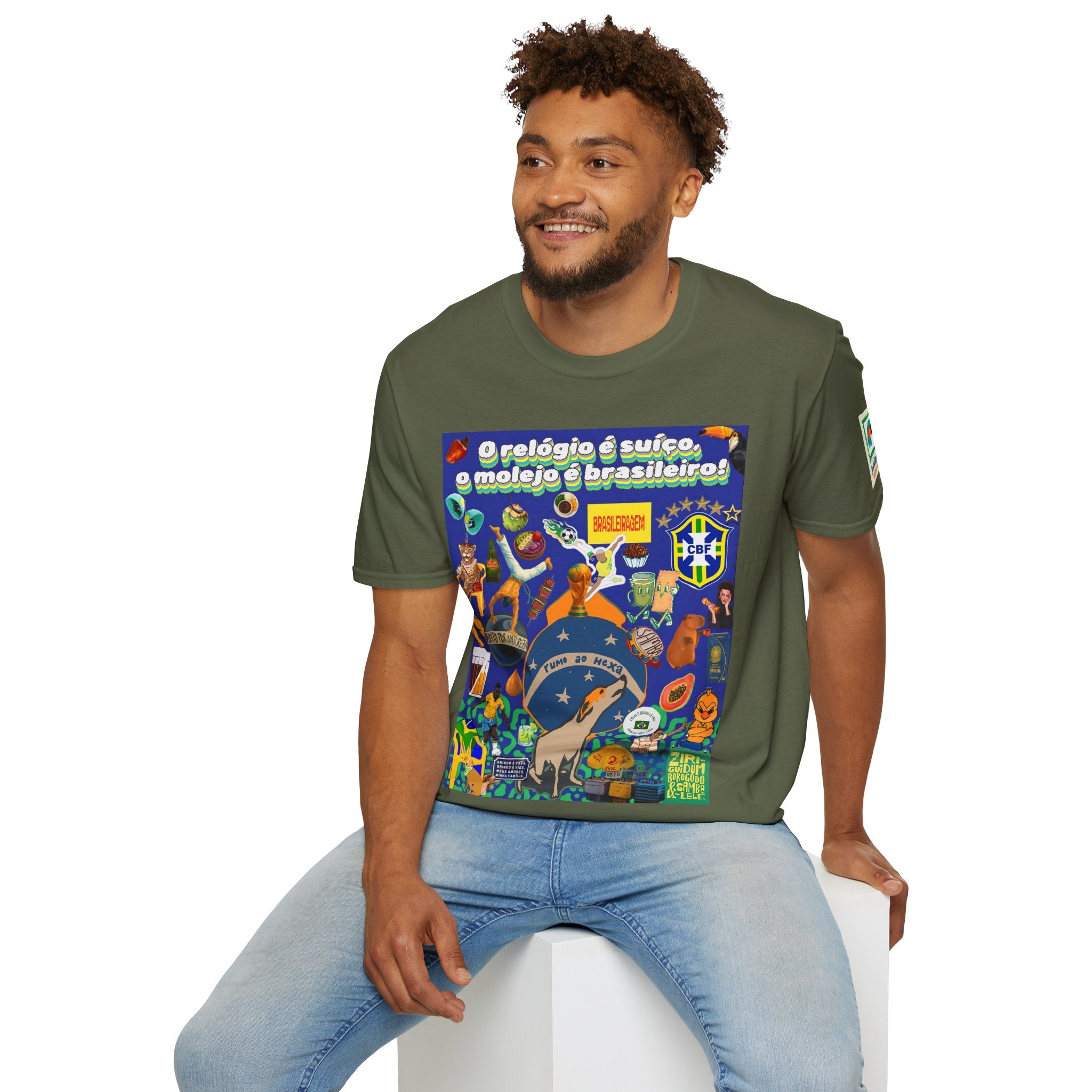 Unisex Graphic T-Shirt | Brasil x Suíça- O relógio é deles, o molejo é nosso!