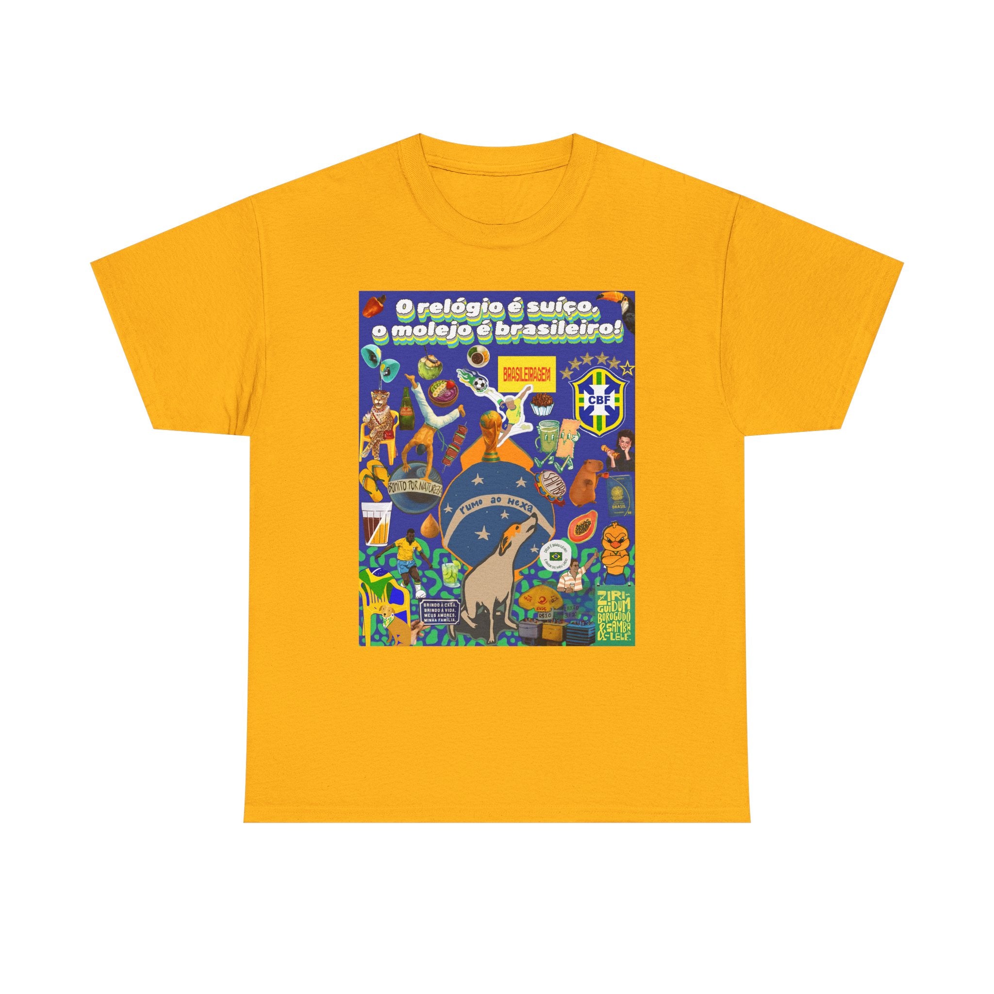 Unisex 100% Algodão OEKO-TEX®  | Brasil x Suíça - O relógio é suíço, mas o molejo é nosso!
