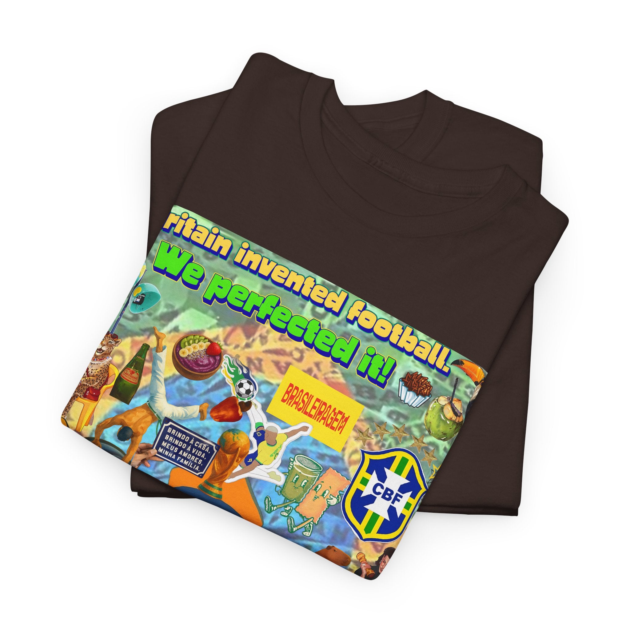 Unisex 100% Algodão OEKO-TEX®  | Brasil x Britain - O jogo nasceu lá, mas o Brasil o elevou a outro patamar!
