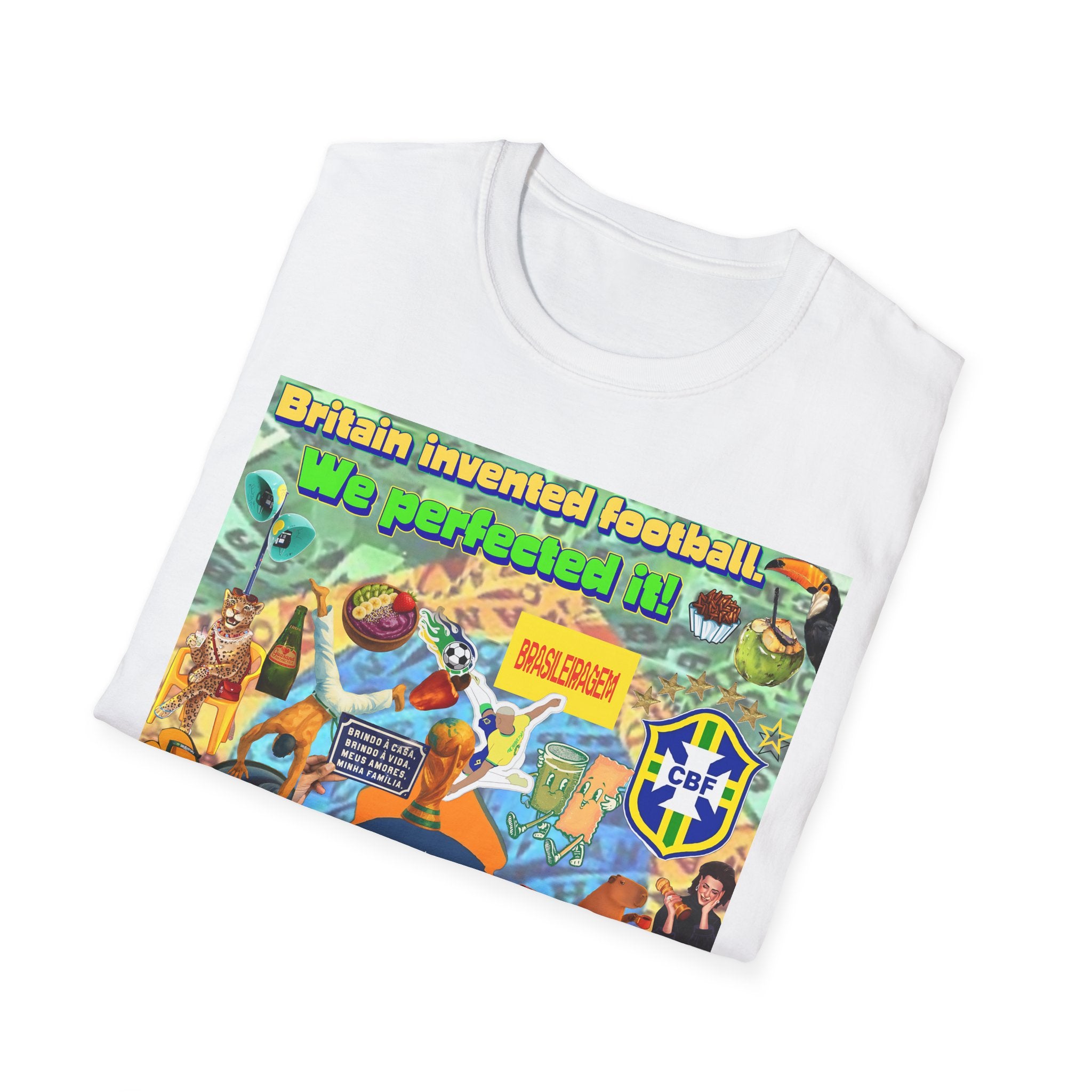 Unisex Graphic T-Shirt | Brasil x Britain - O jogo nasceu lá, mas o Brasil o elevou a outro patamar!