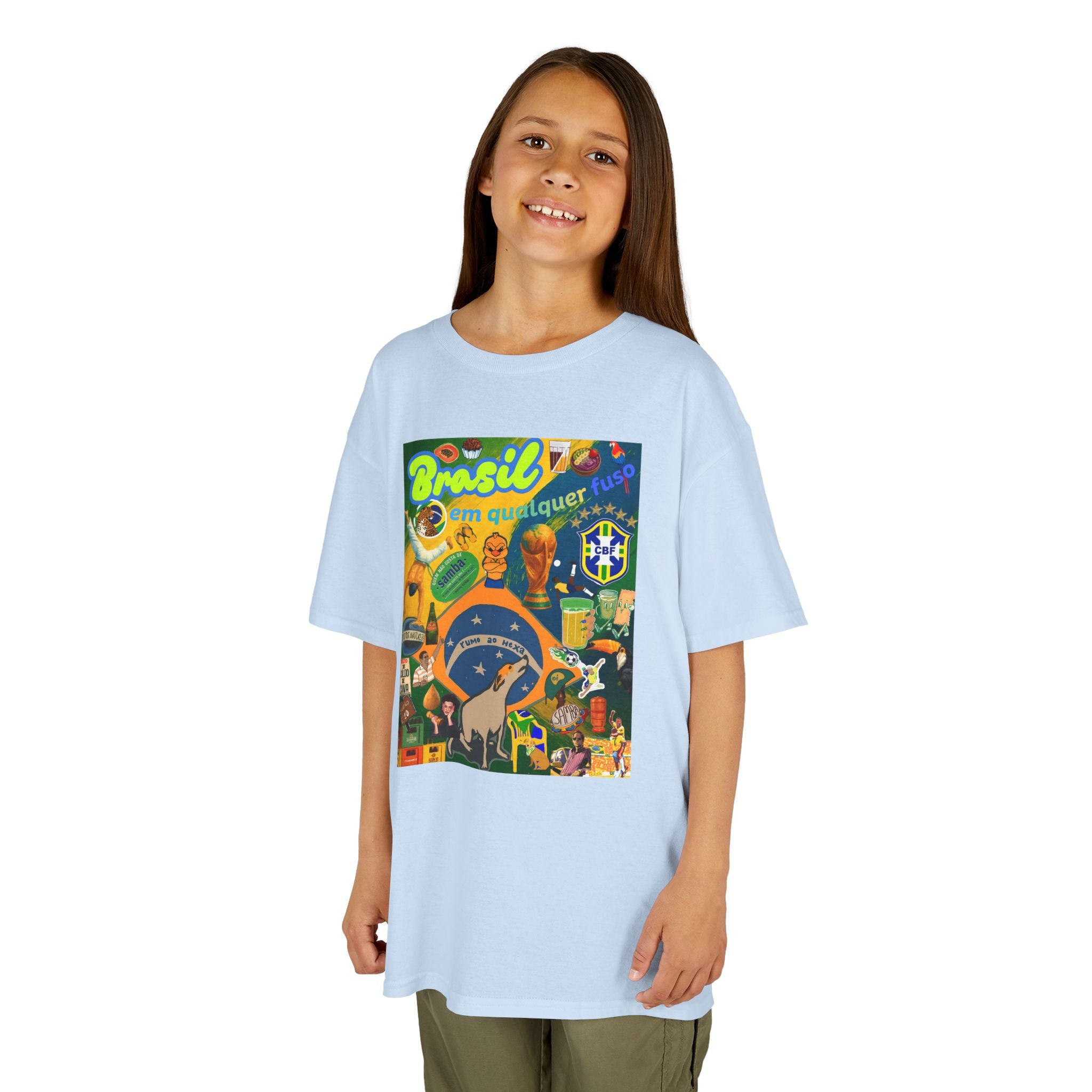 Unisex Kids 100% Algodão | Brasil em qualquer fuso!