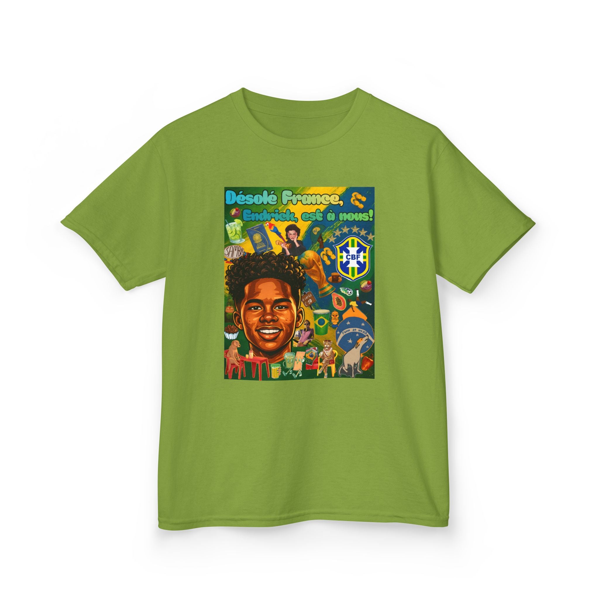 Unisex Kids 100% Algodão | Brasil x França