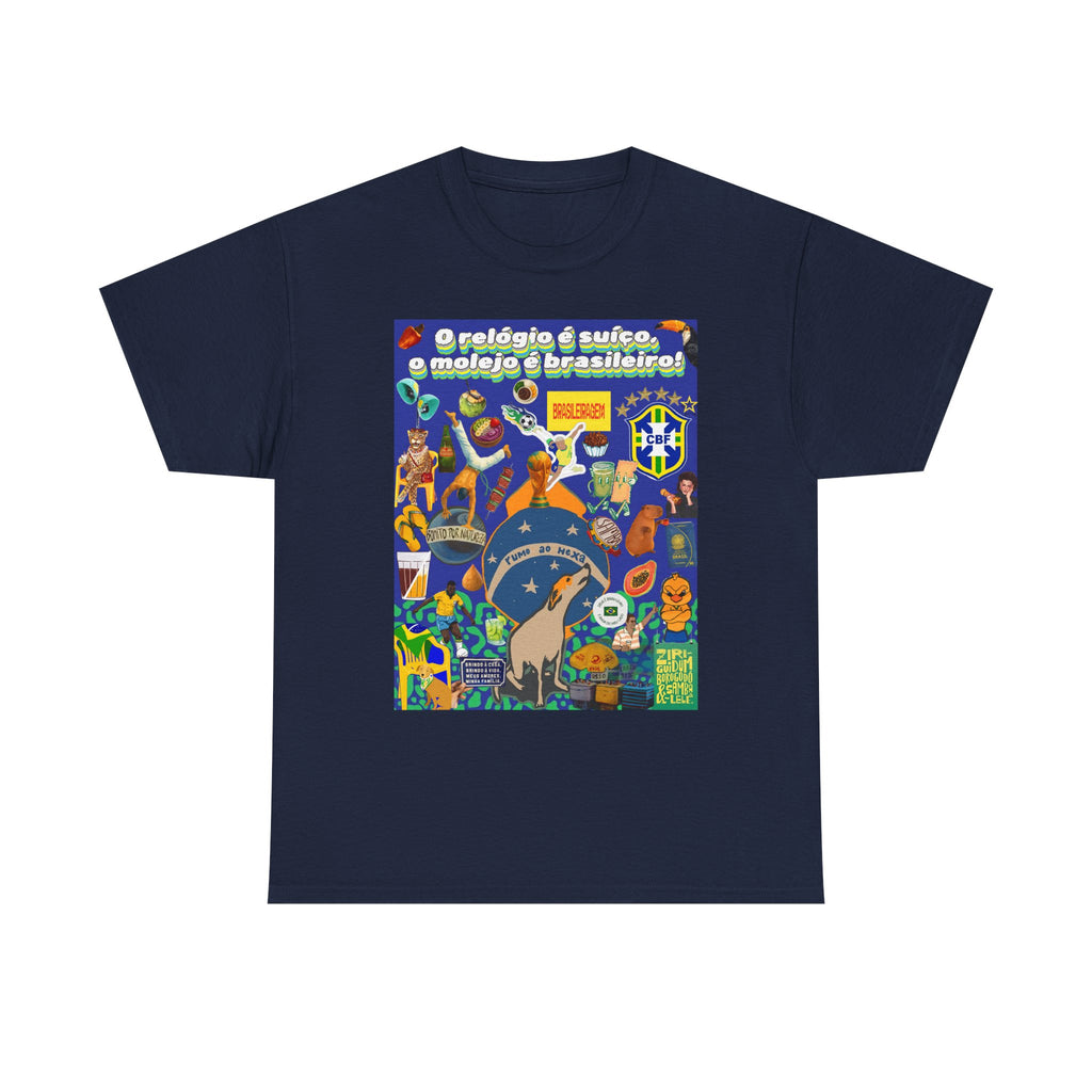 Unisex 100% Algodão OEKO-TEX®  | Brasil x Suíça - O relógio é suíço, mas o molejo é nosso!