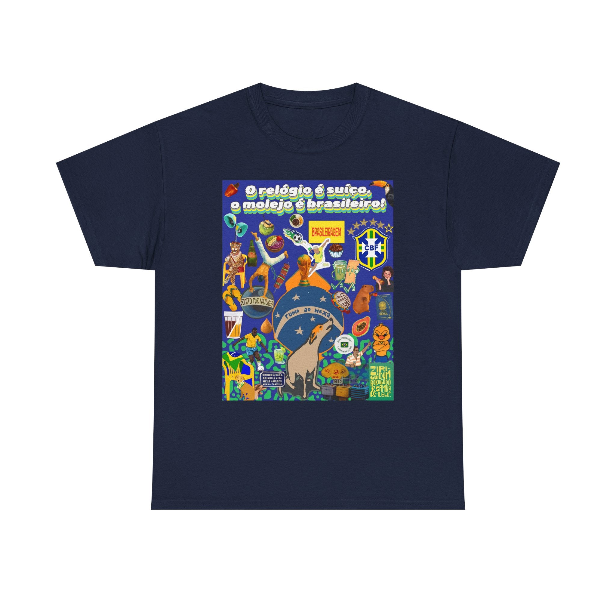 Unisex 100% Algodão OEKO-TEX®  | Brasil x Suíça - O relógio é suíço, mas o molejo é nosso!