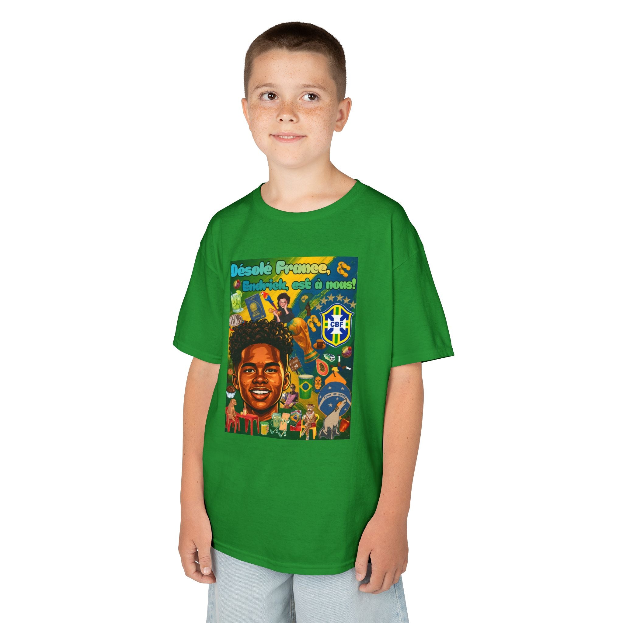 Unisex Kids 100% Algodão | Brasil x França