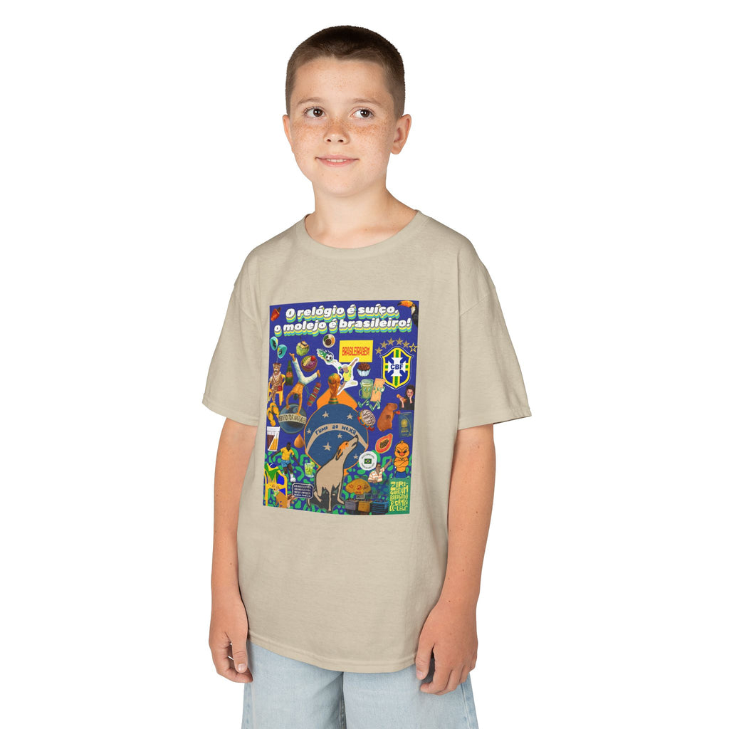 Unisex Kids 100% Algodão | Brasil x Suíça - O relógio é deles, o molejo é nosso!