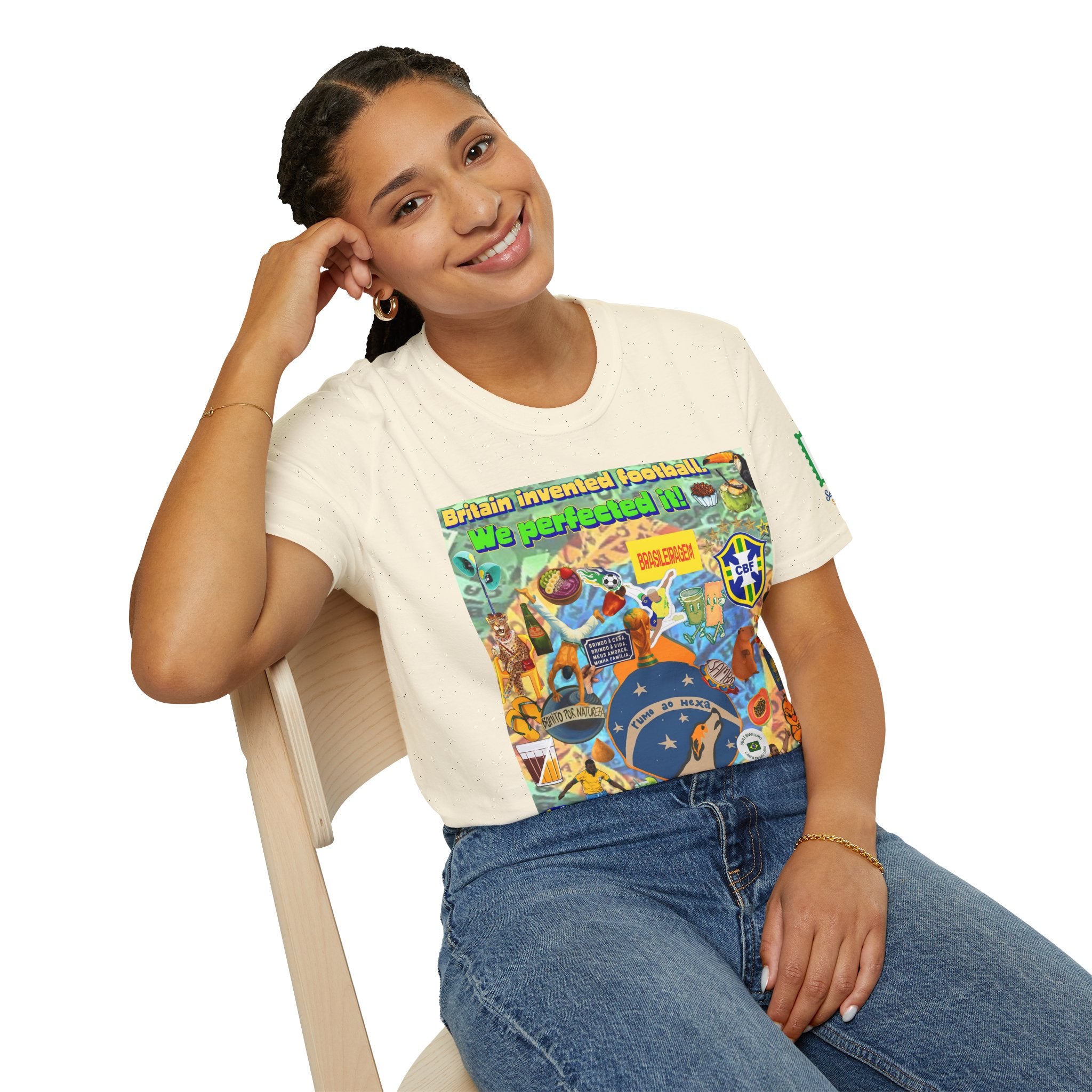 Unisex Graphic T-Shirt | Brasil x Britain - O jogo nasceu lá, mas o Brasil o elevou a outro patamar!