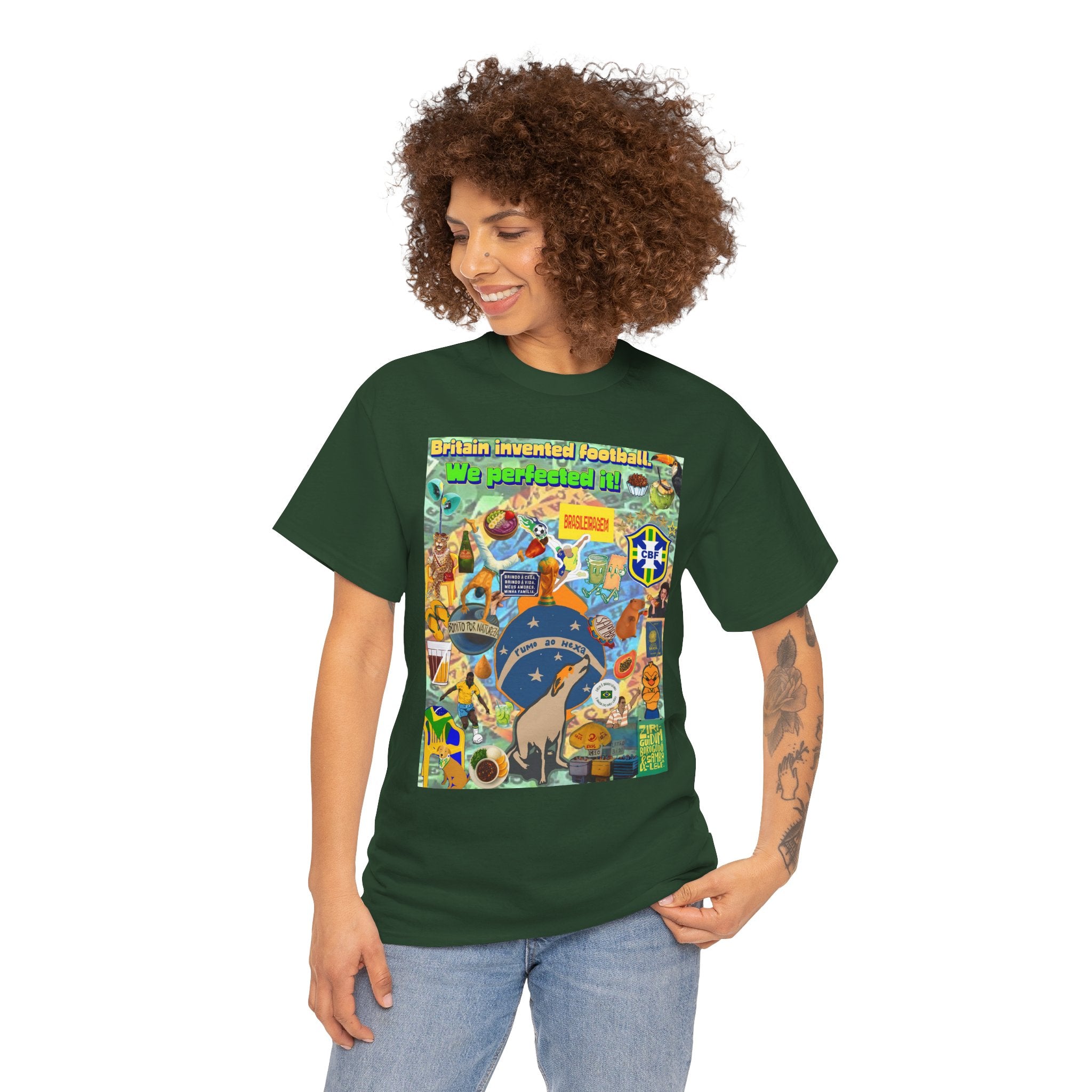 Unisex 100% Algodão OEKO-TEX®  | Brasil x Britain - O jogo nasceu lá, mas o Brasil o elevou a outro patamar!