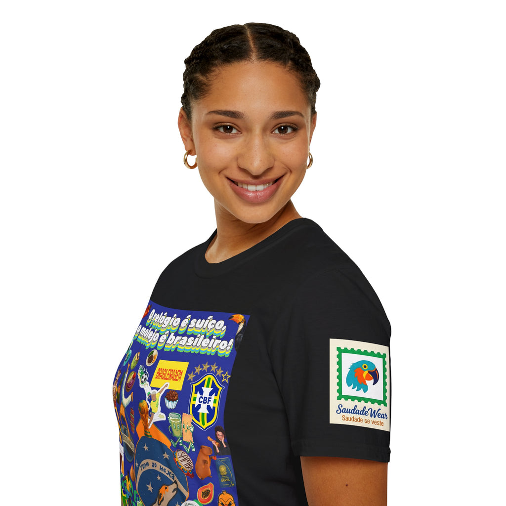 Unisex Graphic T-Shirt | Brasil x Suíça- O relógio é deles, o molejo é nosso!