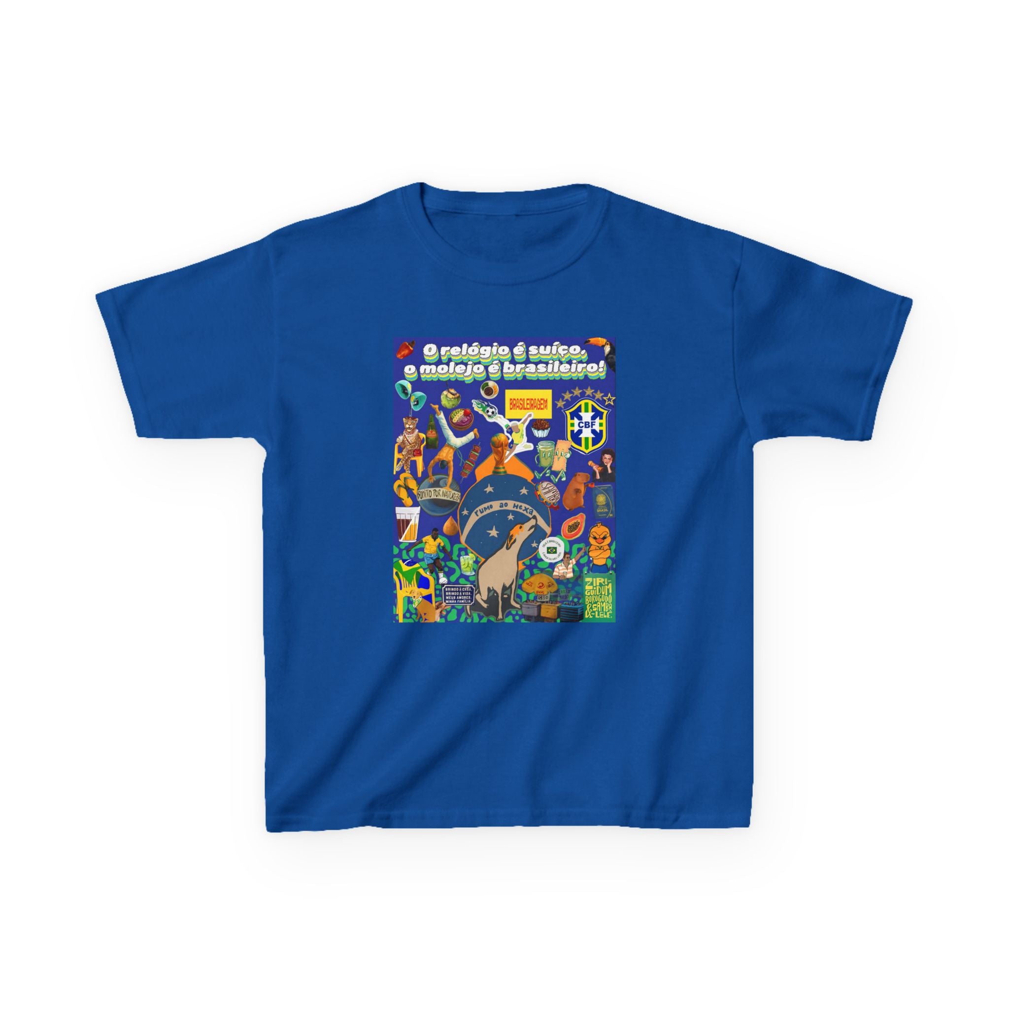 Unisex Kids 100% Algodão | Brasil x Suíça - O relógio é deles, o molejo é nosso!