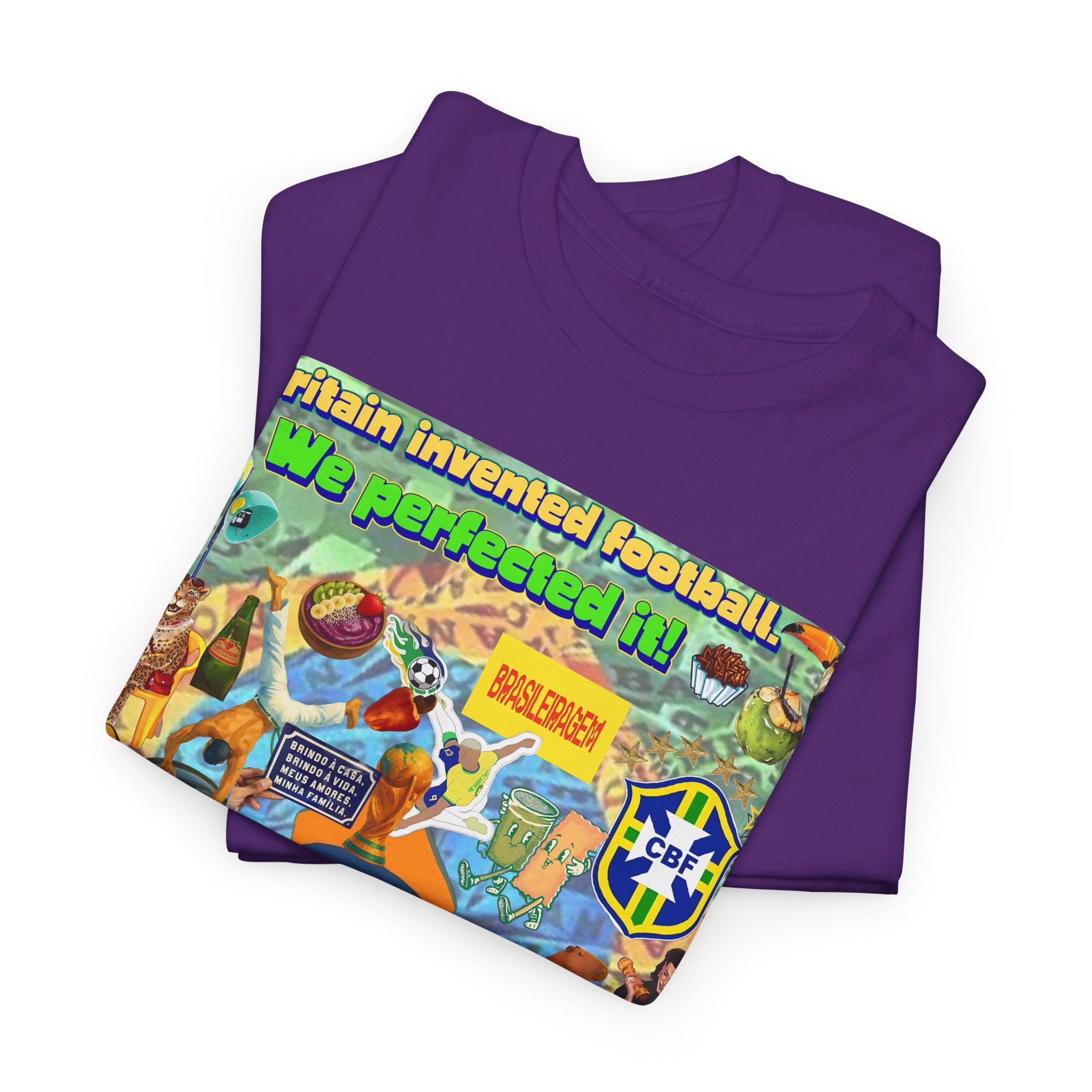Unisex 100% Algodão OEKO-TEX®  | Brasil x Britain - O jogo nasceu lá, mas o Brasil o elevou a outro patamar!