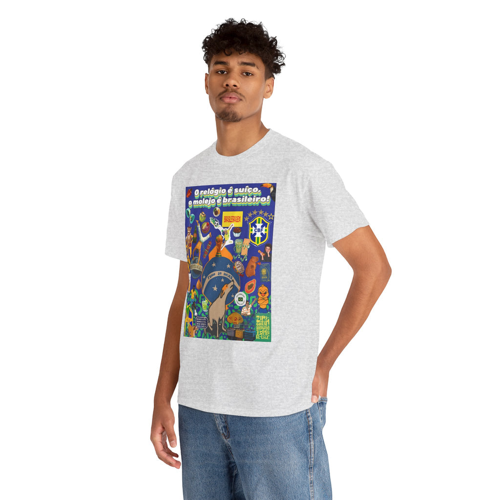 Unisex 100% Algodão OEKO-TEX®  | Brasil x Suíça - O relógio é suíço, mas o molejo é nosso!