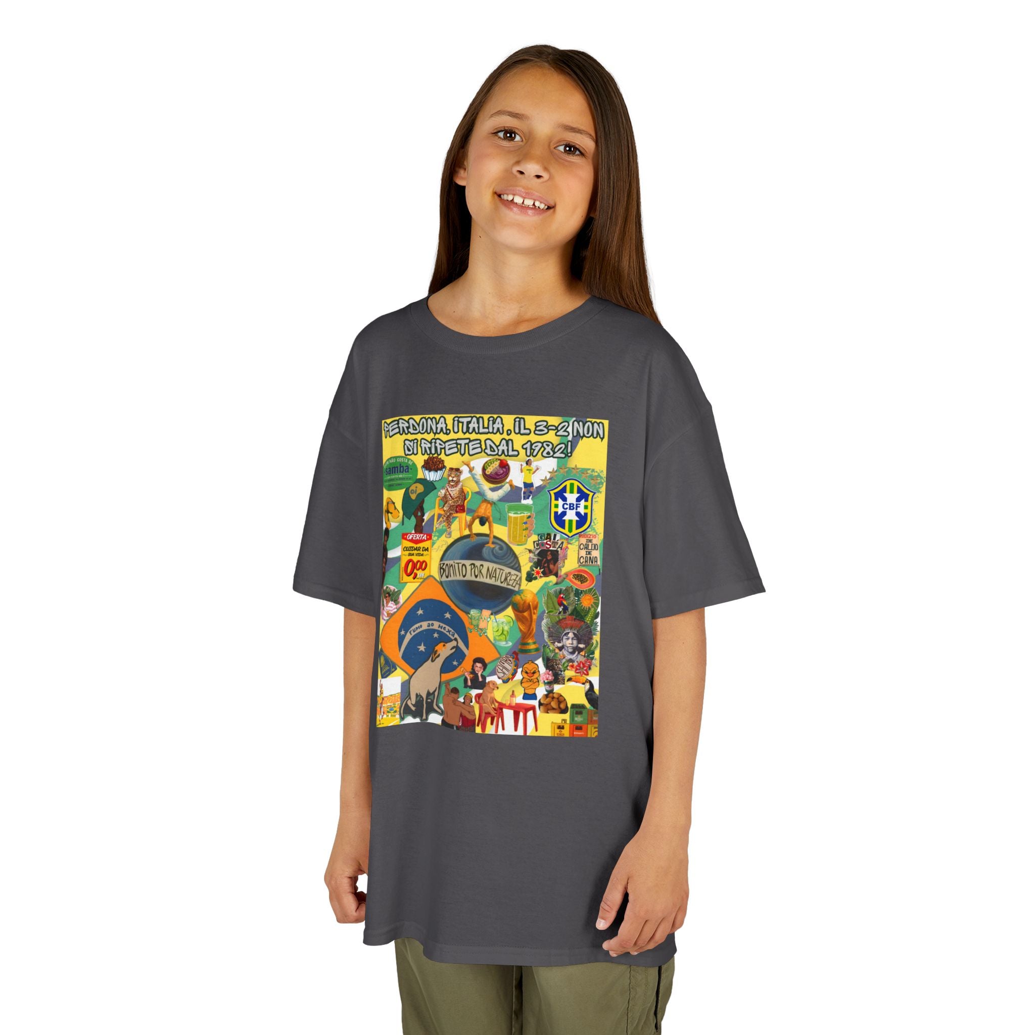 Unisex Kids 100% Algodão | Brasil x Itália