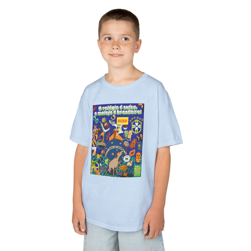 Unisex Kids 100% Algodão | Brasil x Suíça - O relógio é deles, o molejo é nosso!