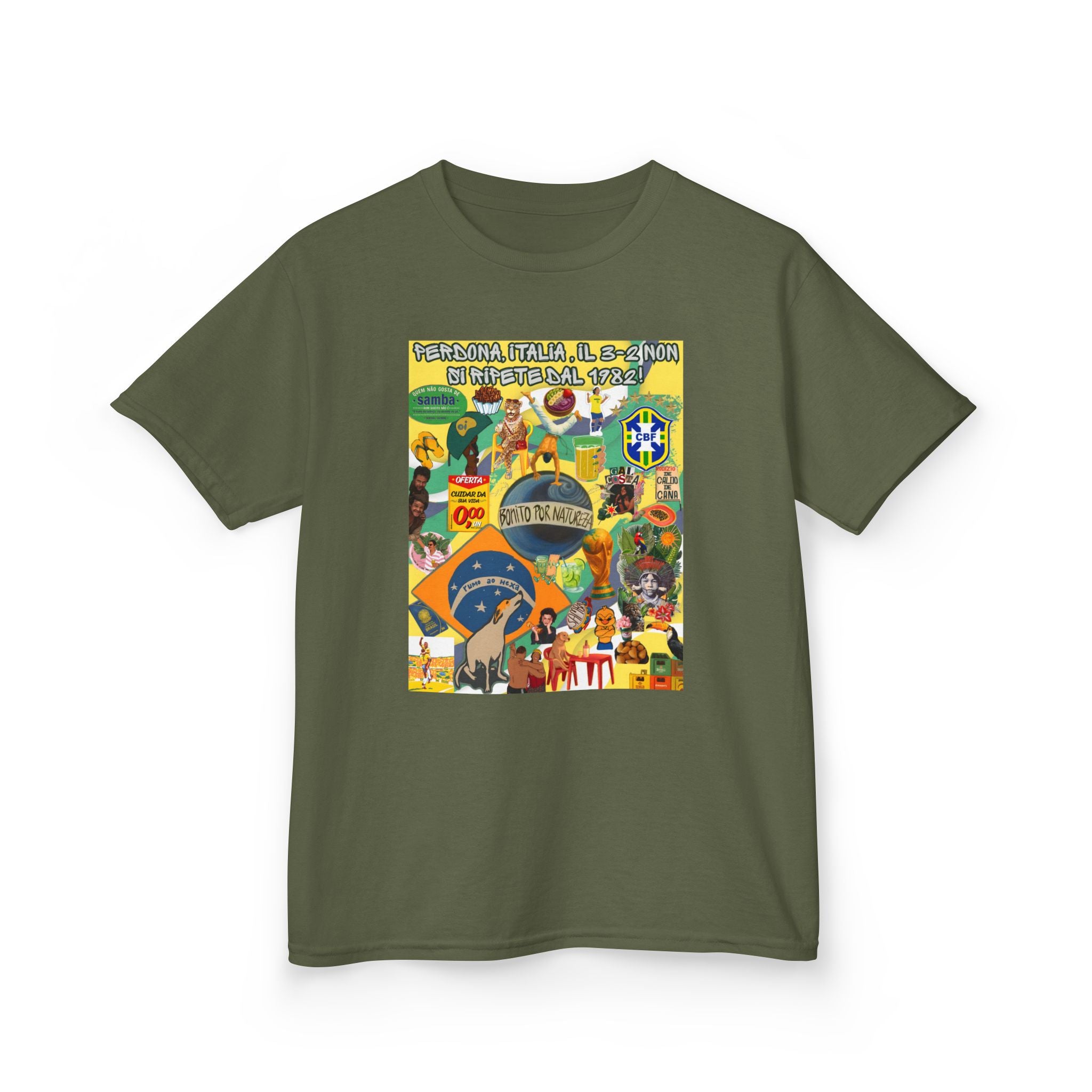 Unisex Kids 100% Algodão | Brasil x Itália