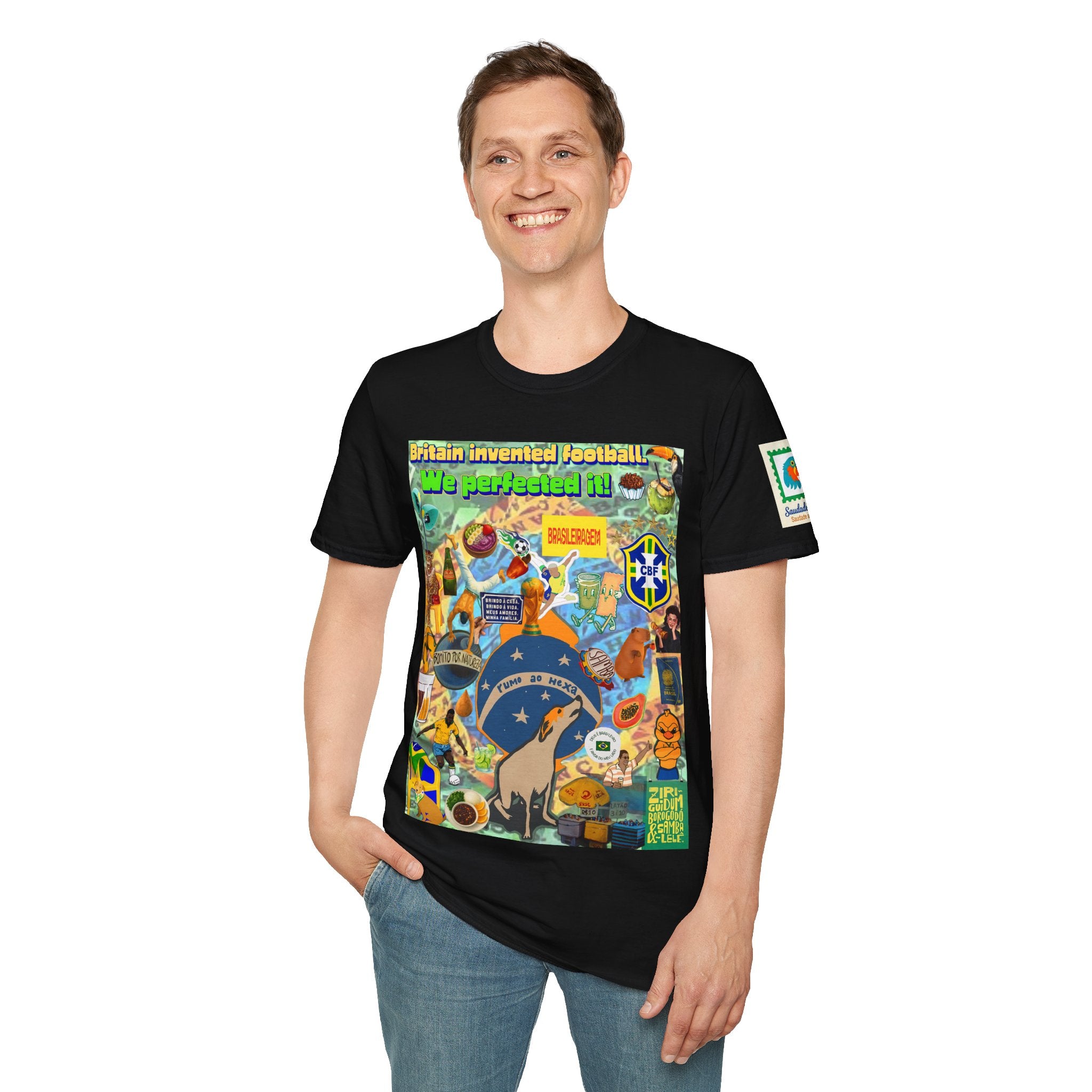 Unisex Graphic T-Shirt | Brasil x Britain - O jogo nasceu lá, mas o Brasil o elevou a outro patamar!