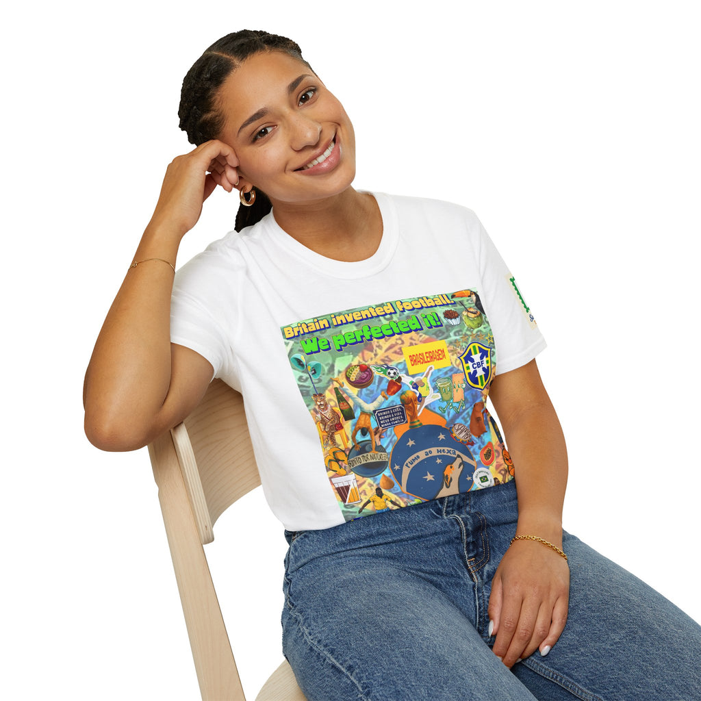 Unisex Graphic T-Shirt | Brasil x Britain - O jogo nasceu lá, mas o Brasil o elevou a outro patamar!