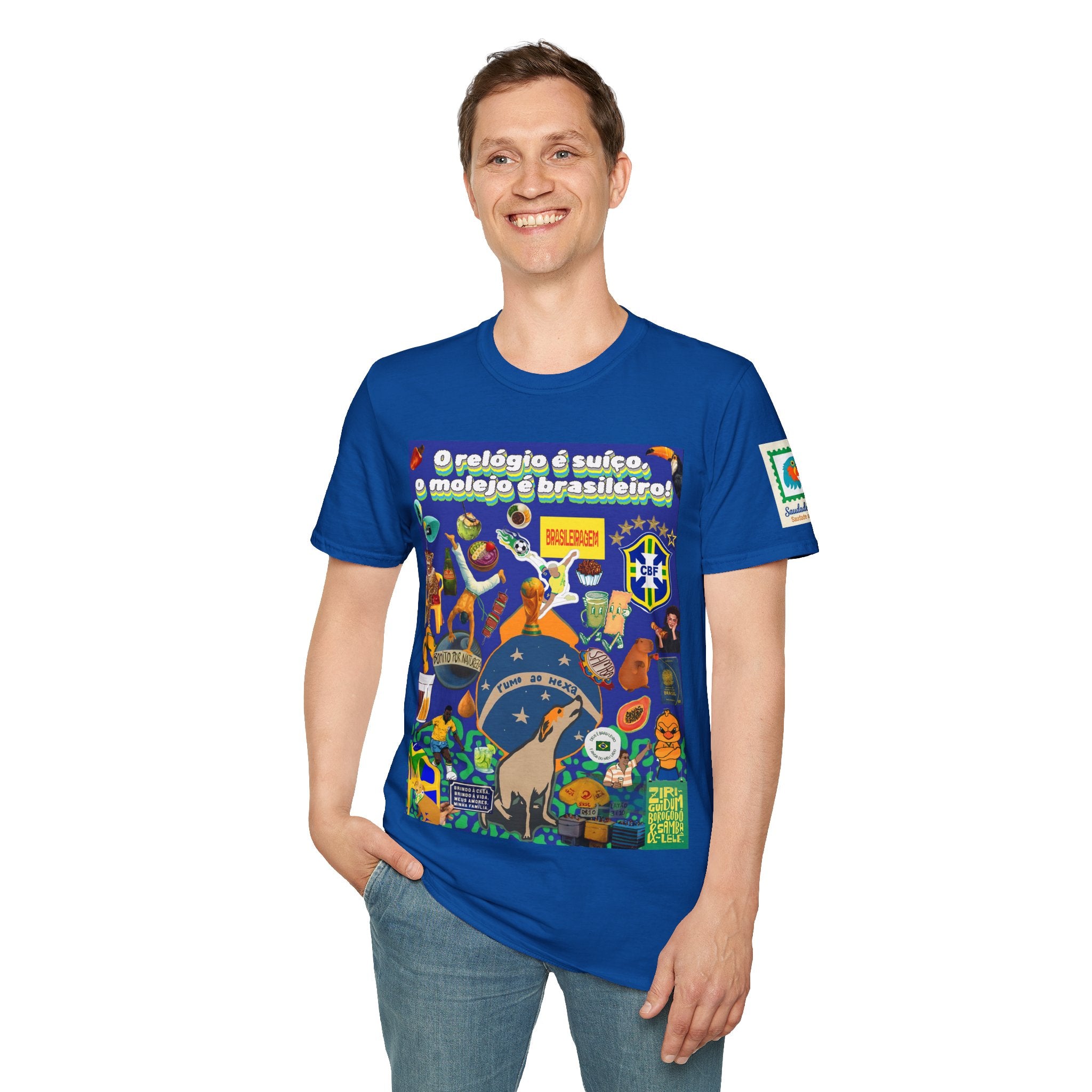Unisex Graphic T-Shirt | Brasil x Suíça- O relógio é deles, o molejo é nosso!