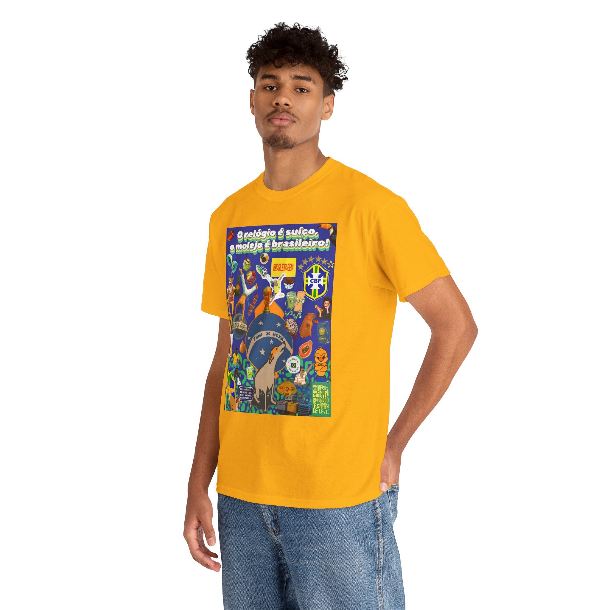 Unisex 100% Algodão OEKO-TEX®  | Brasil x Suíça - O relógio é suíço, mas o molejo é nosso!