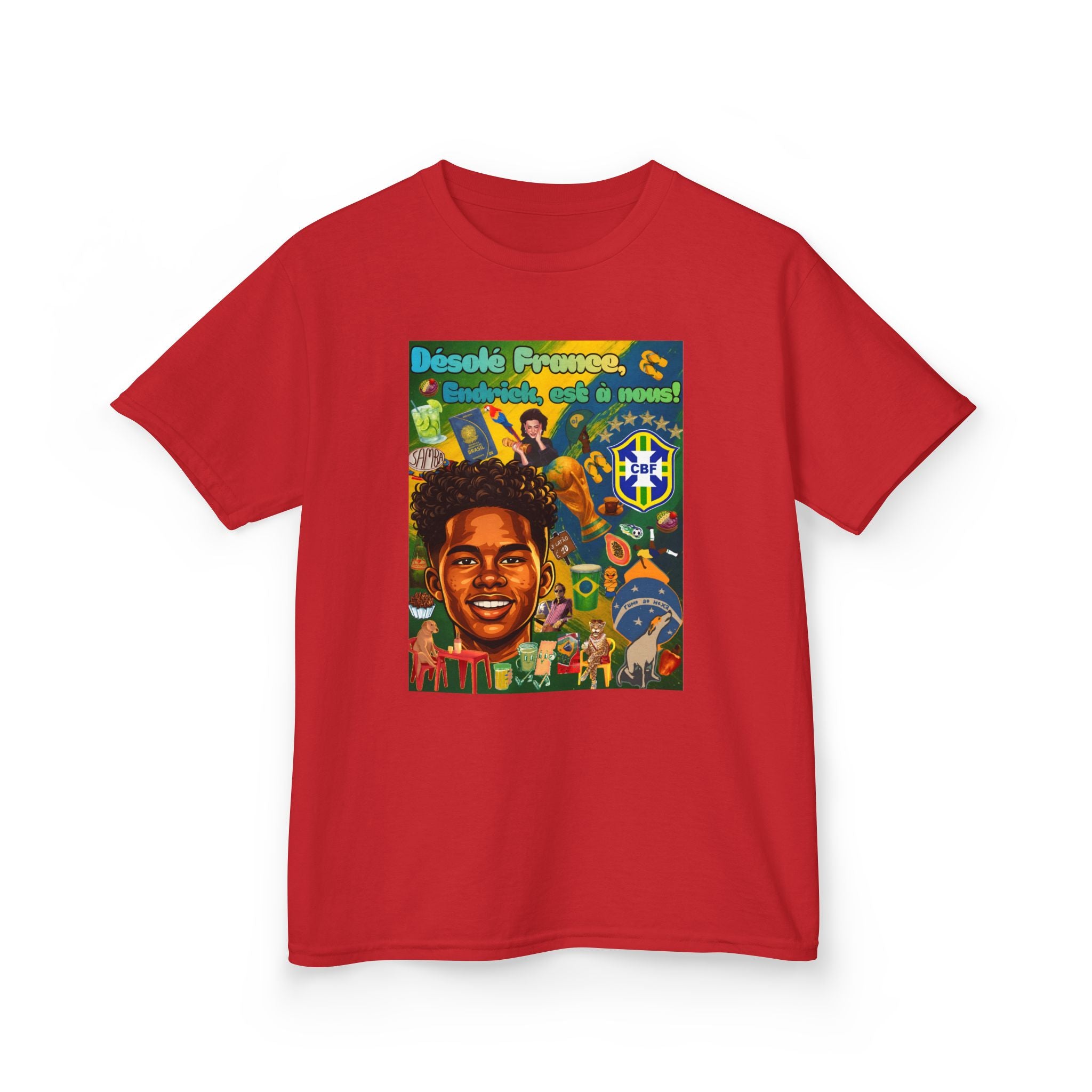 Unisex Kids 100% Algodão | Brasil x França