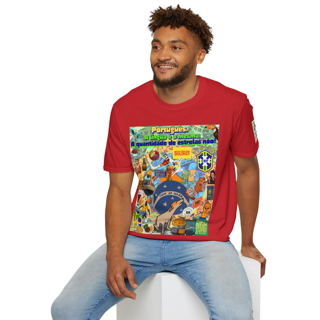 Unisex Graphic T-Shirt | Brasil x Portugal- Quantidade de estrelas!