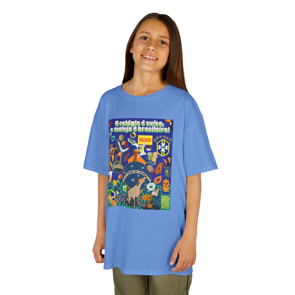 Unisex Kids 100% Algodão | Brasil x Suíça - O relógio é deles, o molejo é nosso!