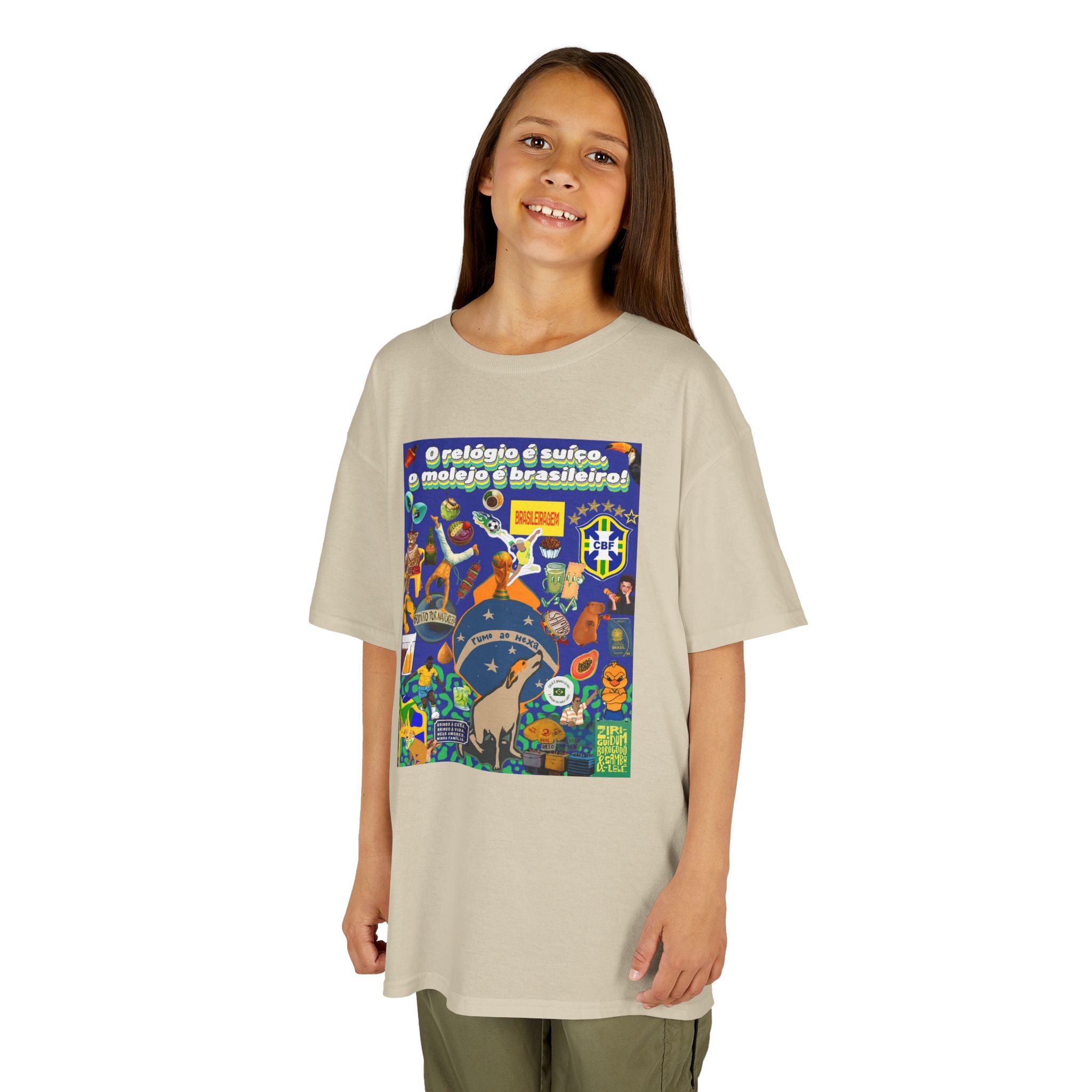 Unisex Kids 100% Algodão | Brasil x Suíça - O relógio é deles, o molejo é nosso!