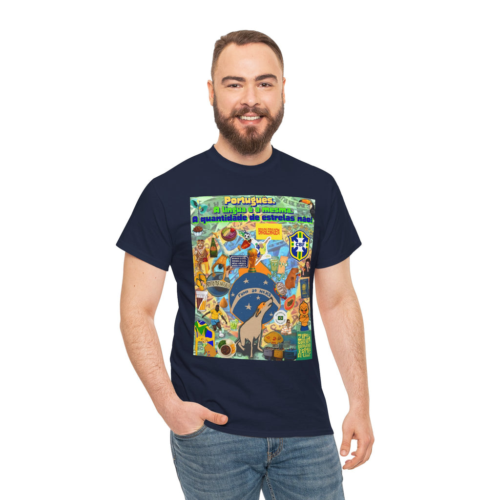 Unisex 100% Algodão OEKO-TEX®  | Brasil x Portugal - Quantidade de estrelas.